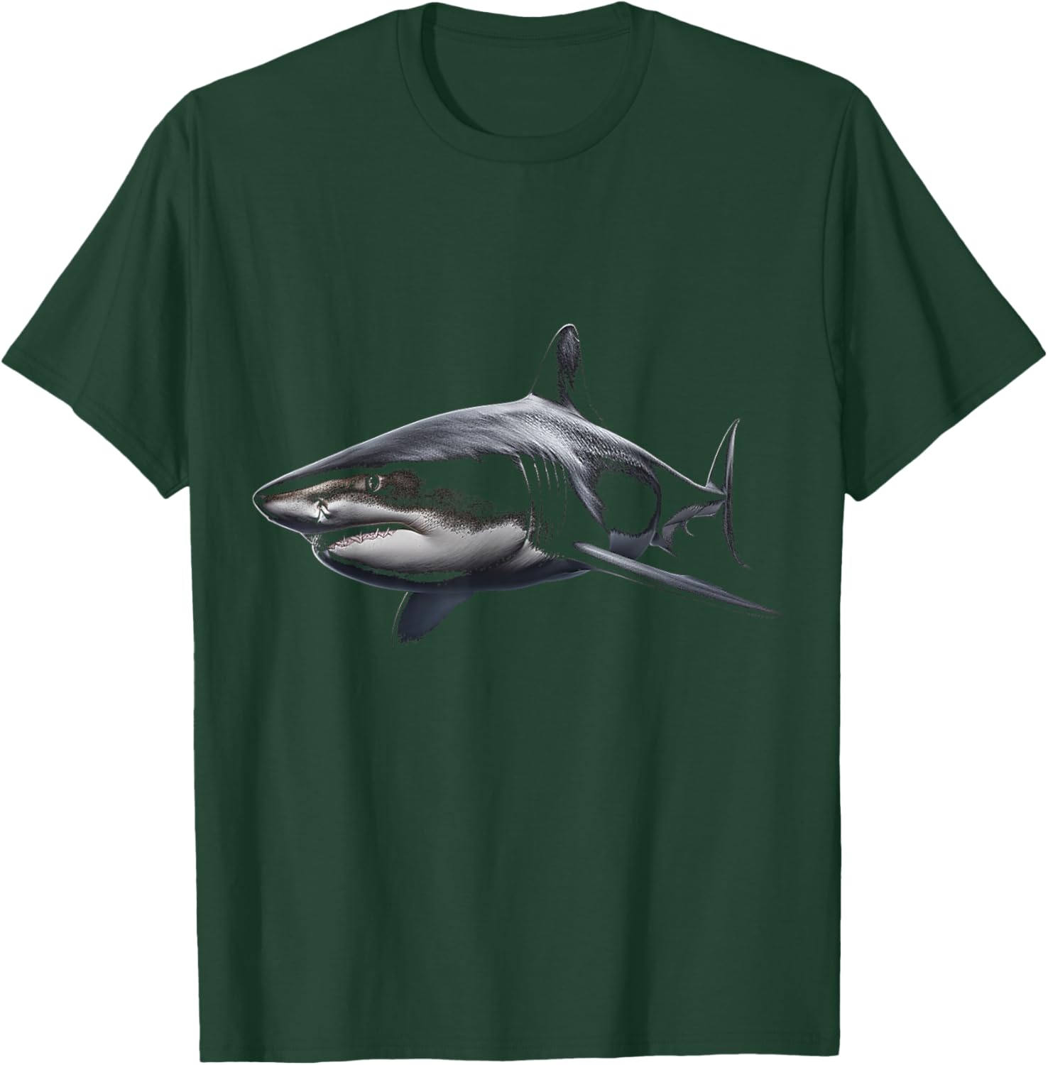 Shark Drawing Illustration Art Animal Motif Graphic Shark T-Shirt - T-Shirt | Forest
