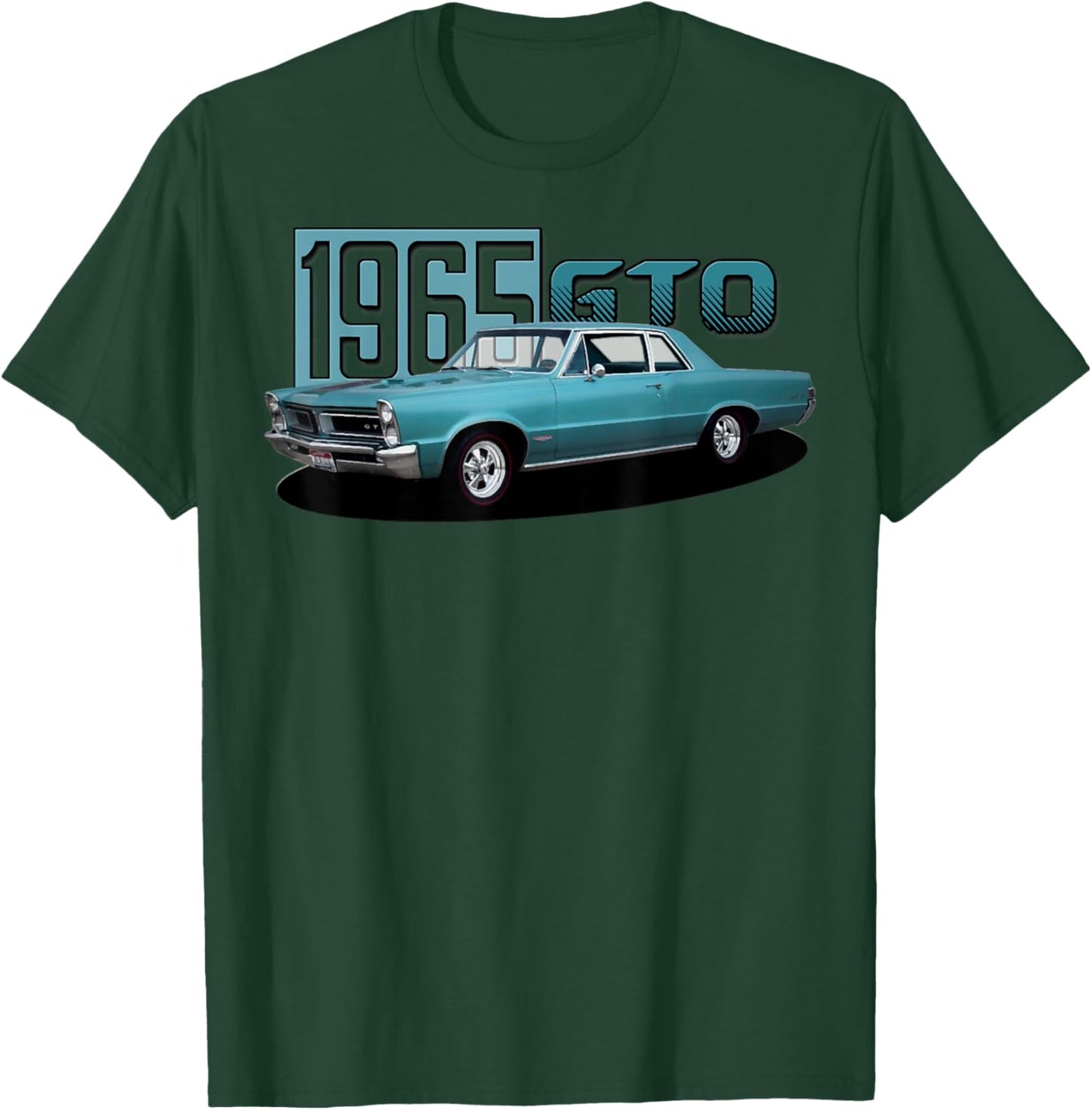 1965 65 GTO Classic Car Old School Muscle Blue Car T-Shirt - T-Shirt | Forest
