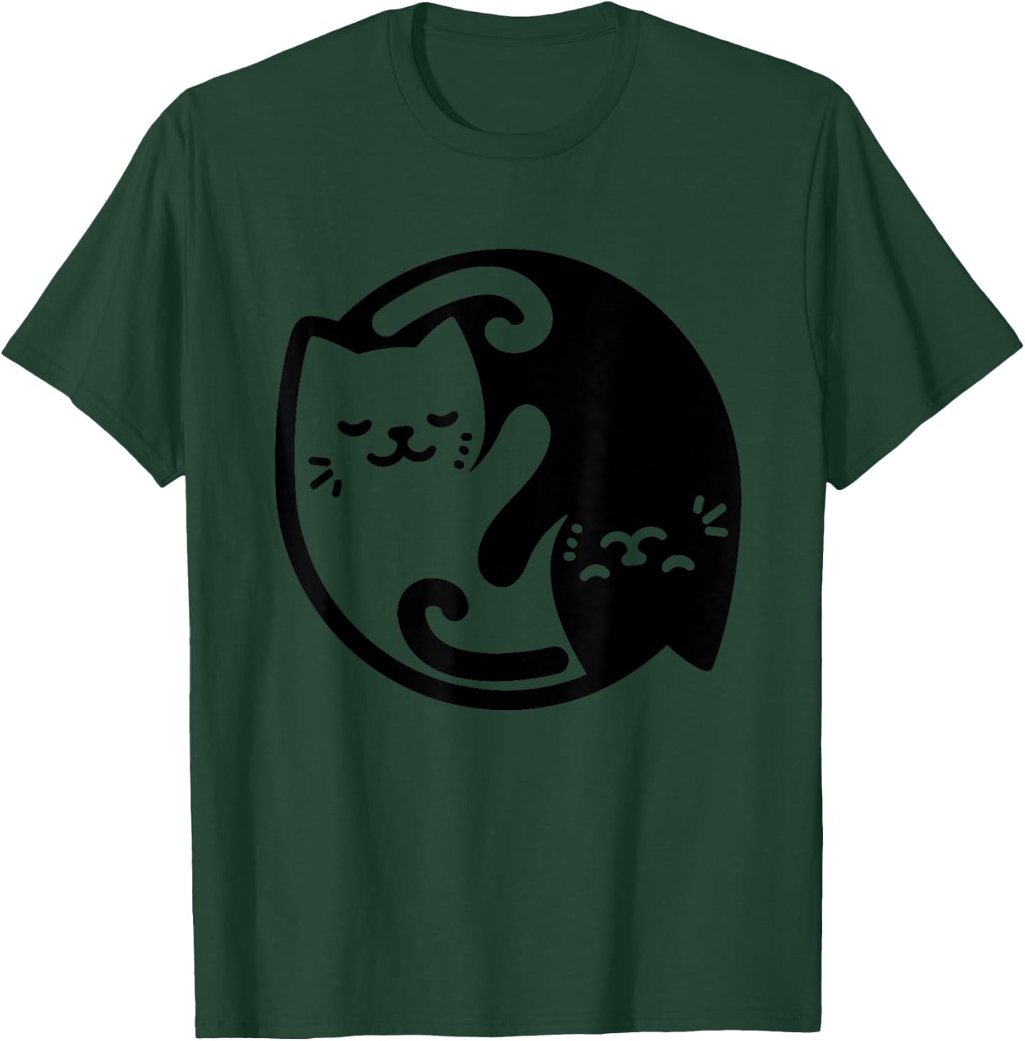 Cute Cat Yin And Yang For Cat Mommies T-Shirt - T-Shirt | Forest