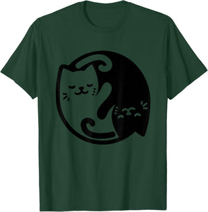 Cute Cat Yin And Yang For Cat Mommies T-Shirt - T-Shirt | Forest