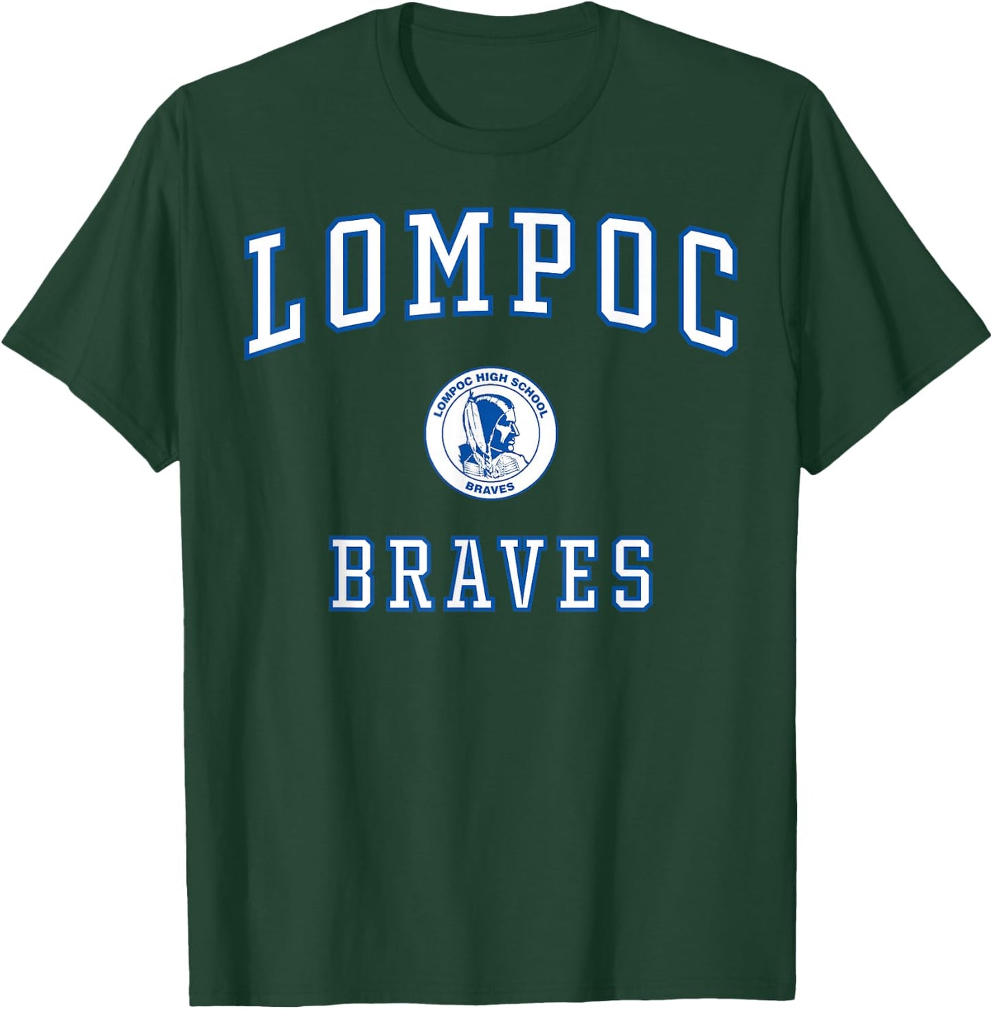 Lompoc High School Braves C1 T-Shirt - T-Shirt | Forest