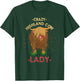 Crazy Highland Cow Lady Funny Farmer Women Highland Cow T-Shirt - T-Shirt | Forest