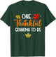 One Thankful Grandma To Be Fall Thanksgiving Pregnancy T-Shirt - T-Shirt | Forest