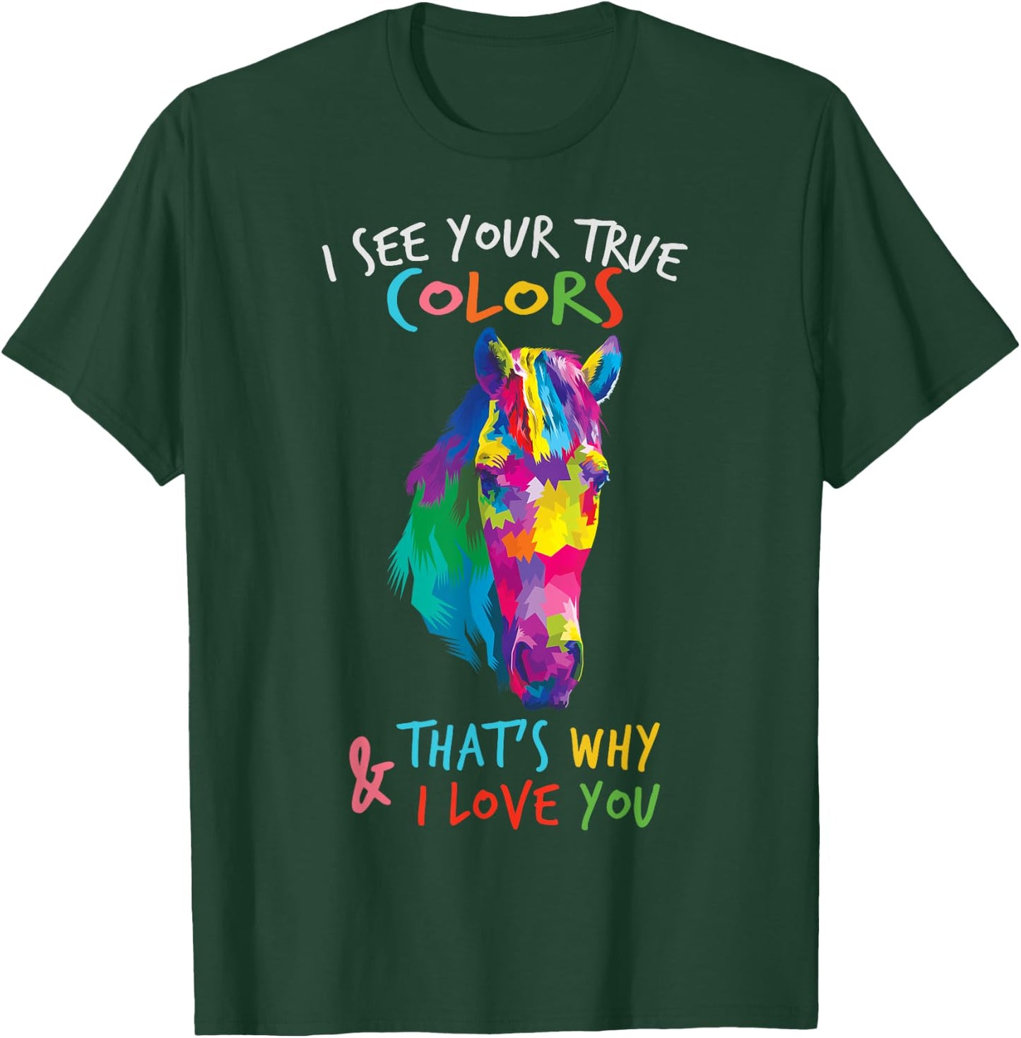 Autism Awareness Horse It's Ok to be Different T-Shirt - T-Shirt | Forest