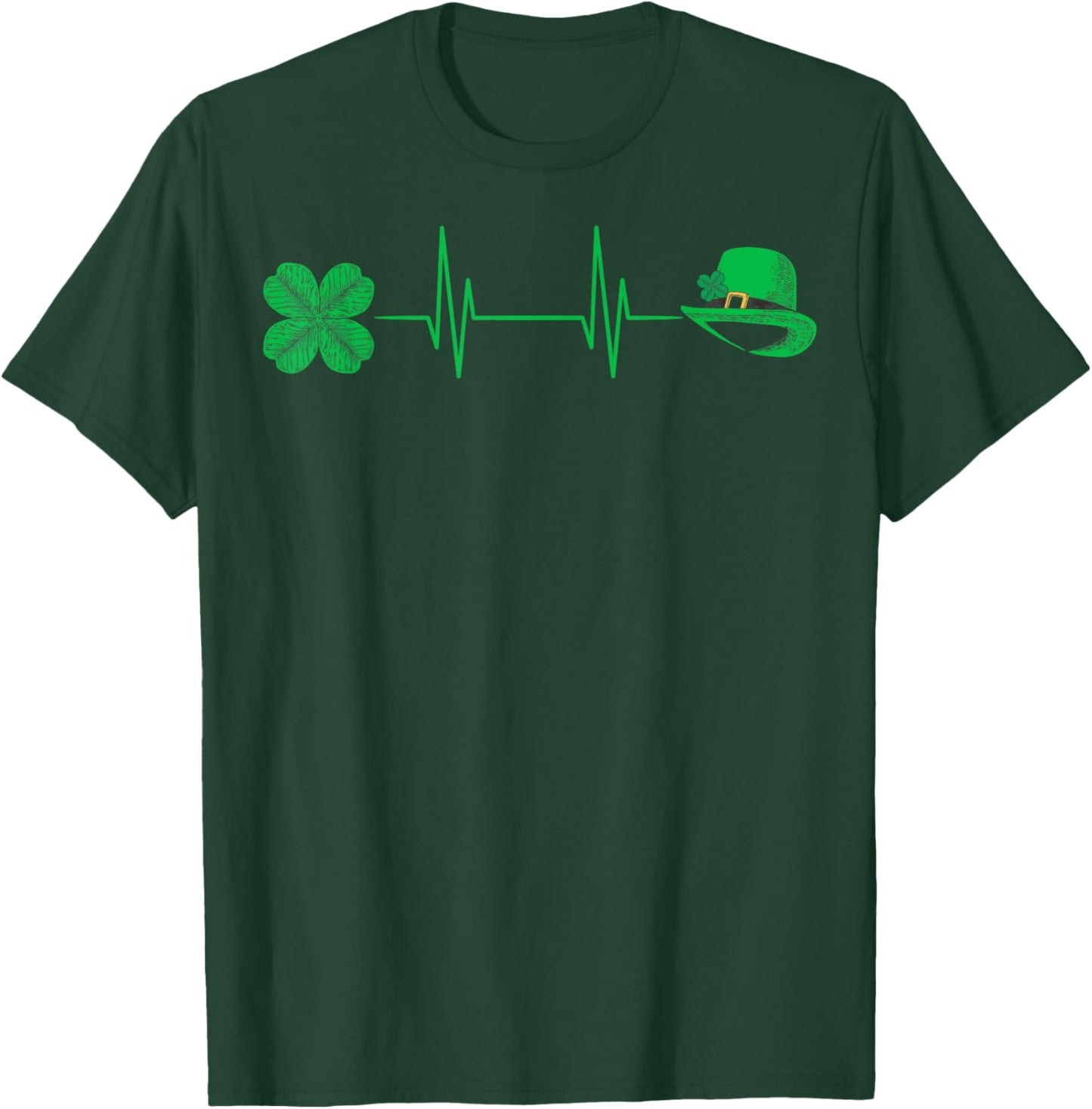 Saint Patricks Day Nursing Stethoscope Nurse Pattys Day T-Shirt - T-Shirt | Forest