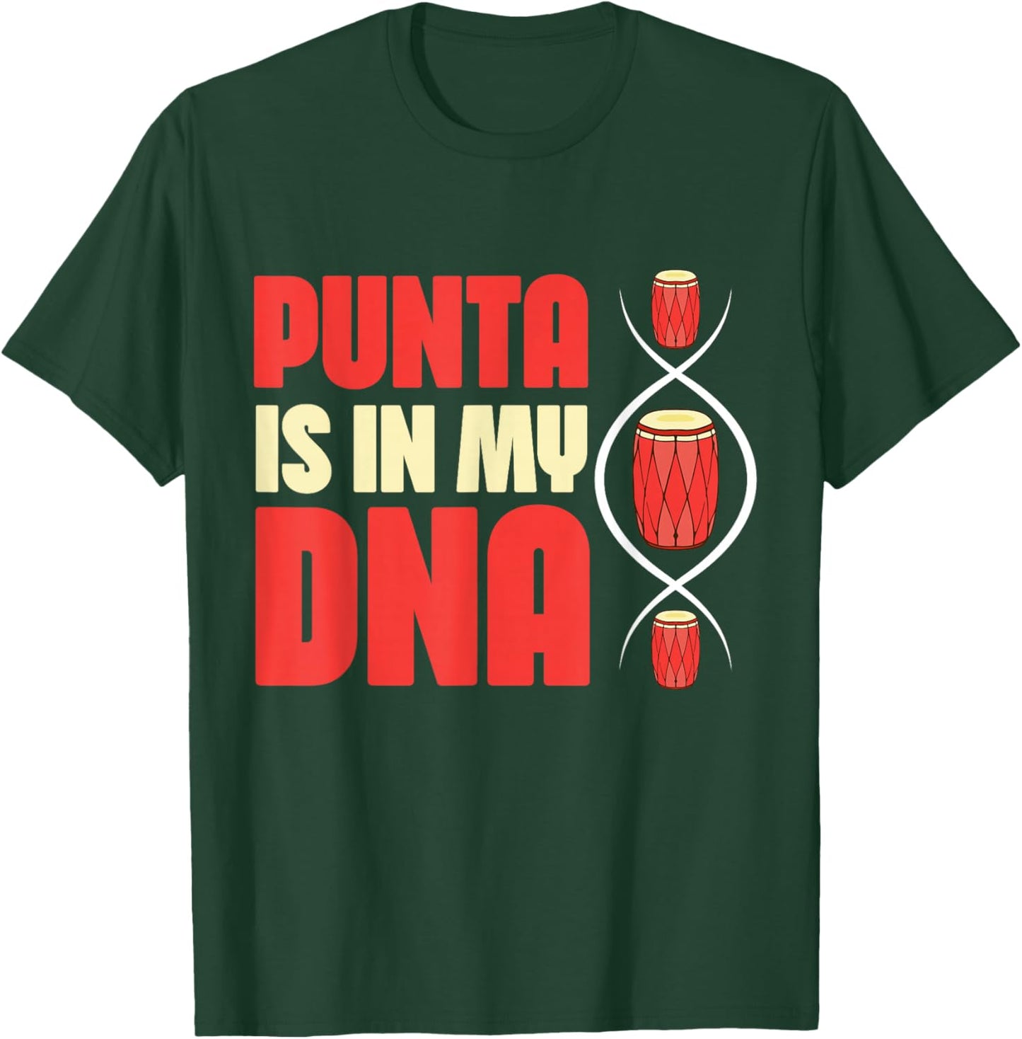 Punta DNA Garifuna Cultural Music T-Shirt - T-Shirt | Forest