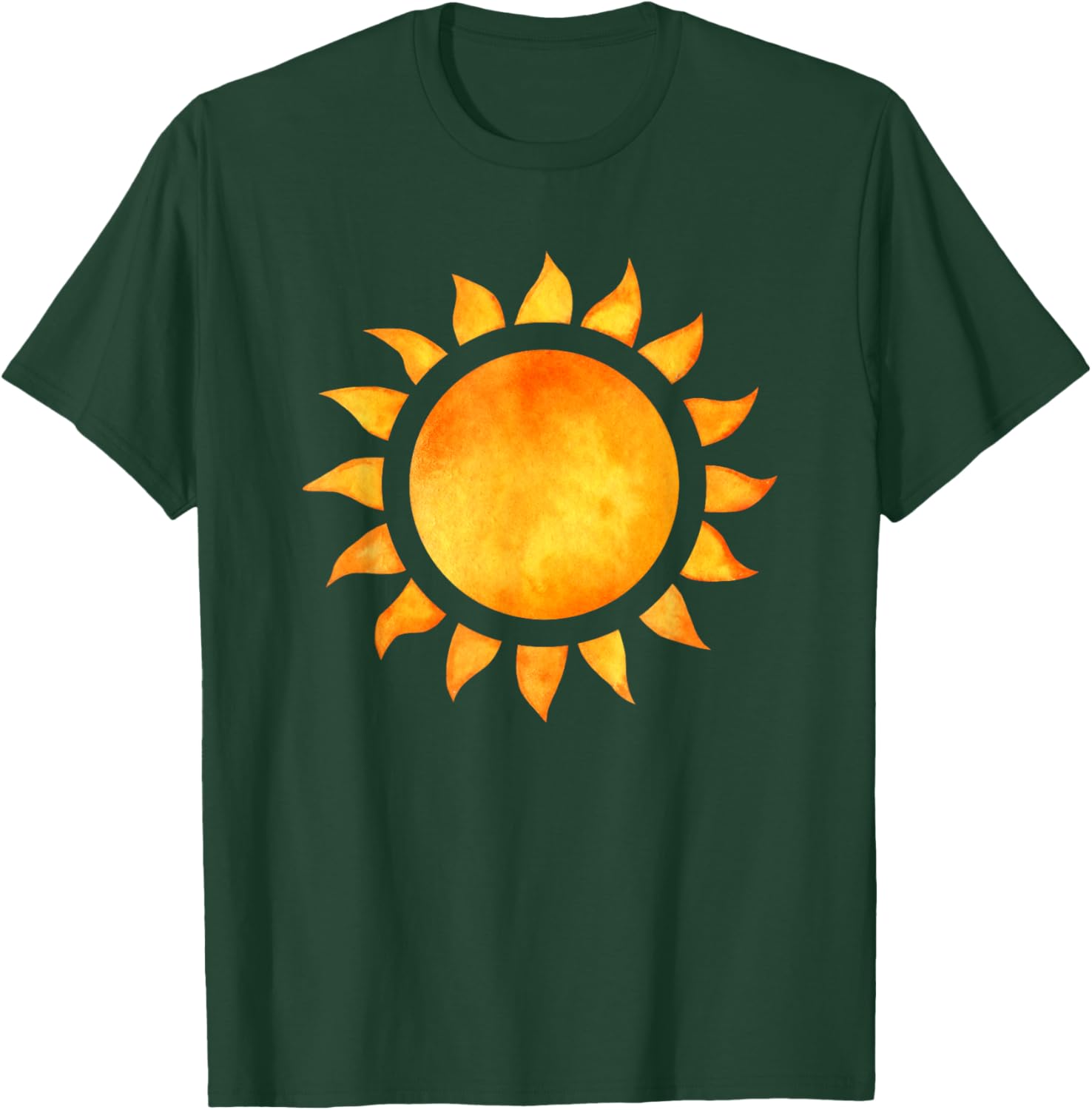 The Sun Painted with Sun Rays Sunshine T-Shirt - T-Shirt | Forest