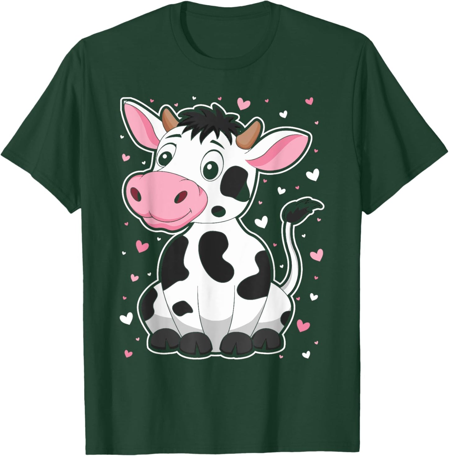 Cute Cow Print Kawaii Cow Lover Women Girls Kids Toddlers T-Shirt - T-Shirt | Forest