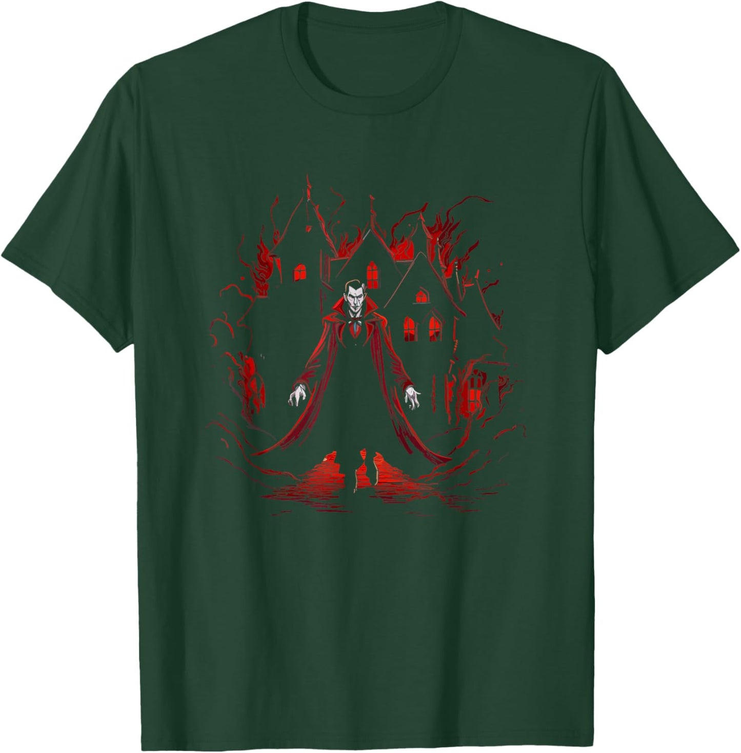 Vampire House Dracula - Vintage Vampire Halloween Costume T-Shirt - T-Shirt | Forest