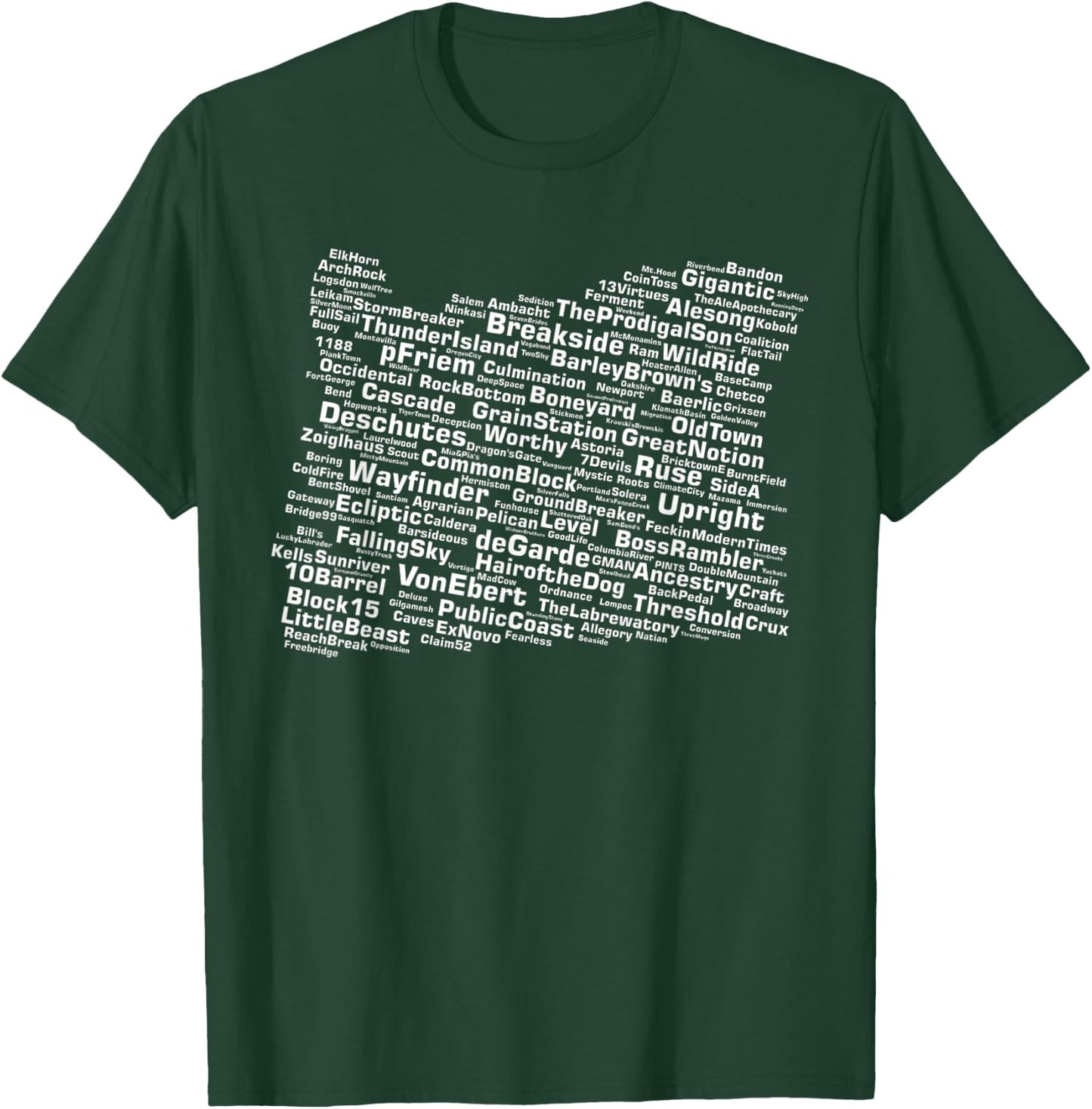Oregon Breweries T-Shirt - T-Shirt | Forest