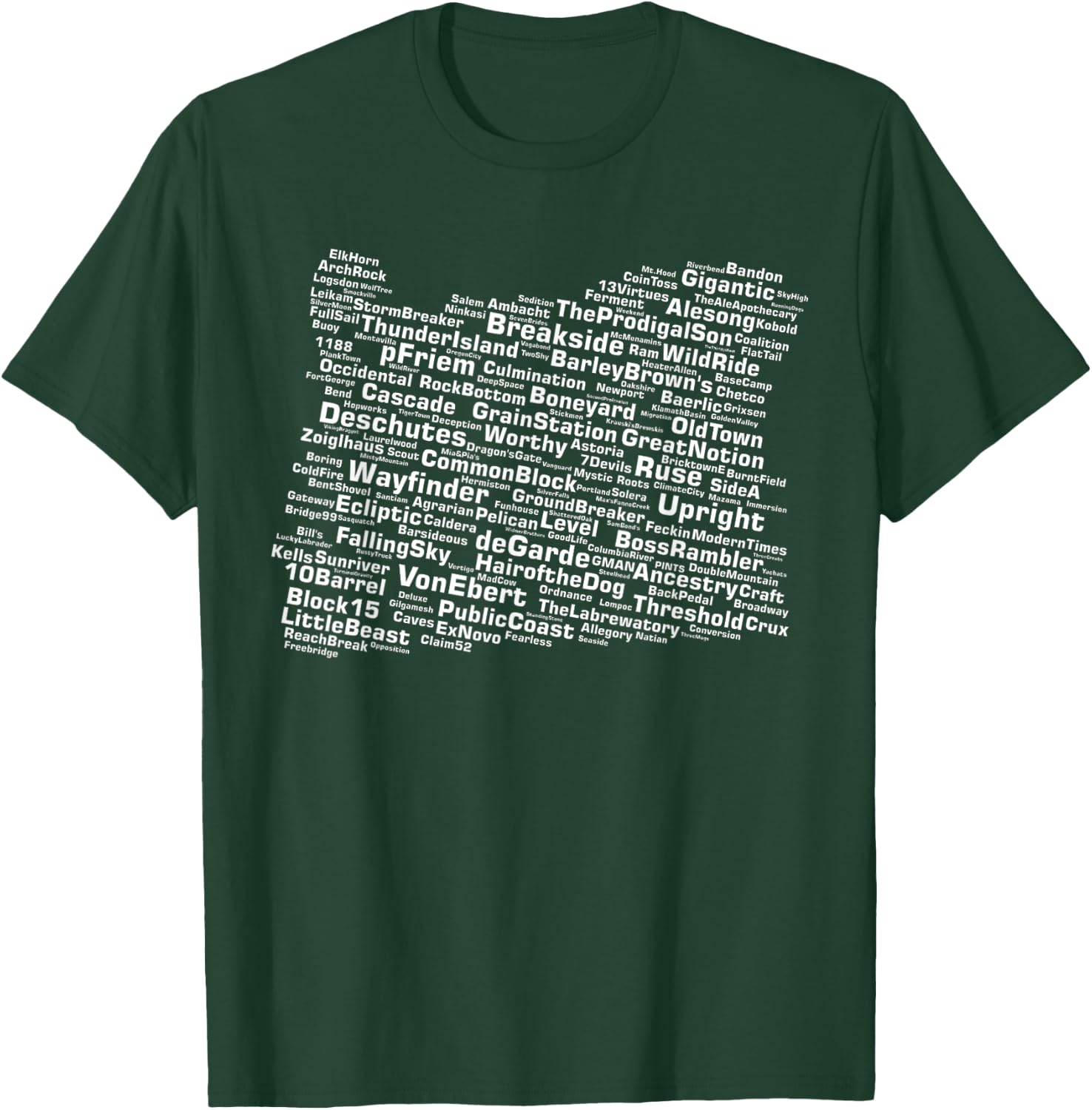 Oregon Breweries T-Shirt - T-Shirt | Forest
