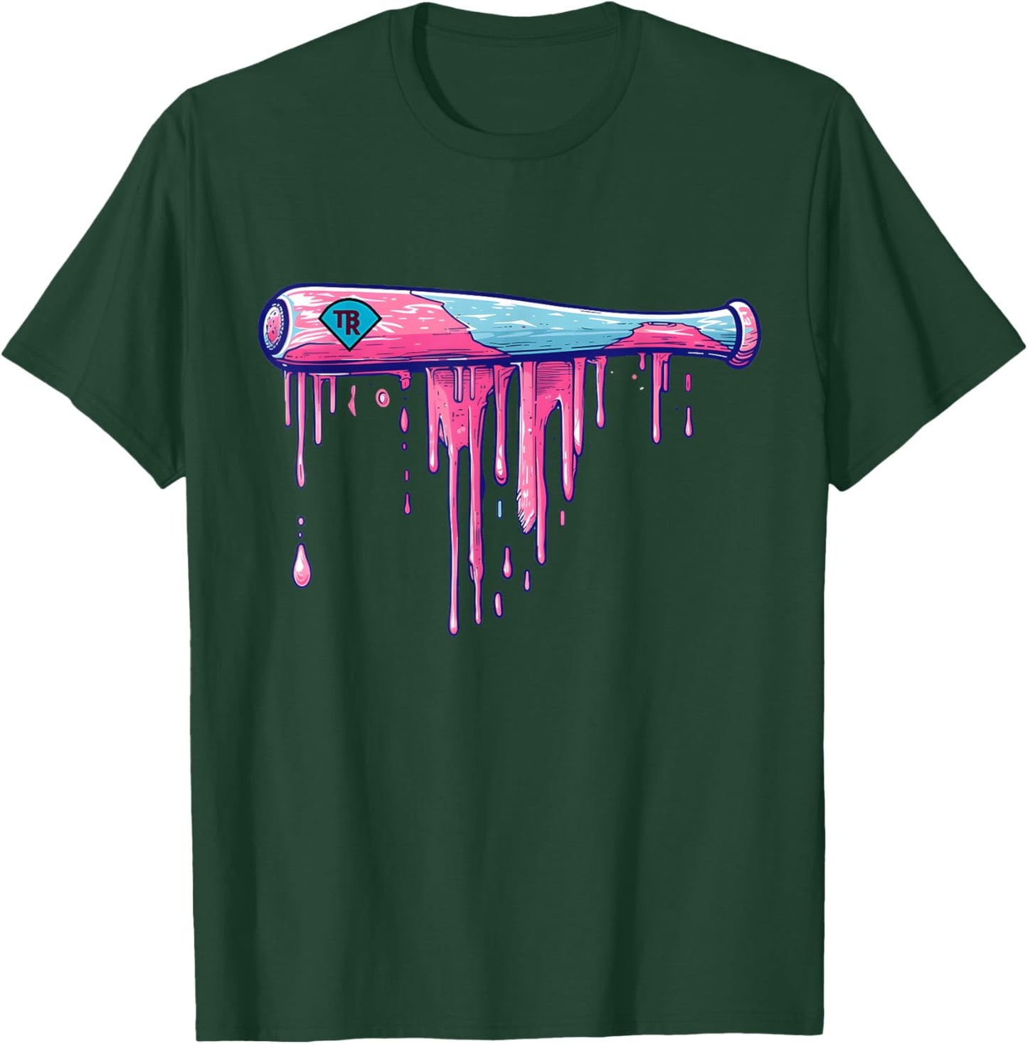 Baseball Bat with Sprinkles Drip T-Shirt - T-Shirt | Forest
