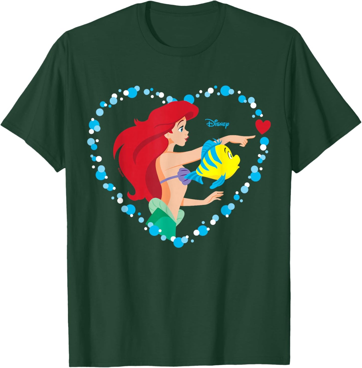 Disney Princess - Ariel Heart Valentine's Day T-Shirt - T-Shirt | Forest