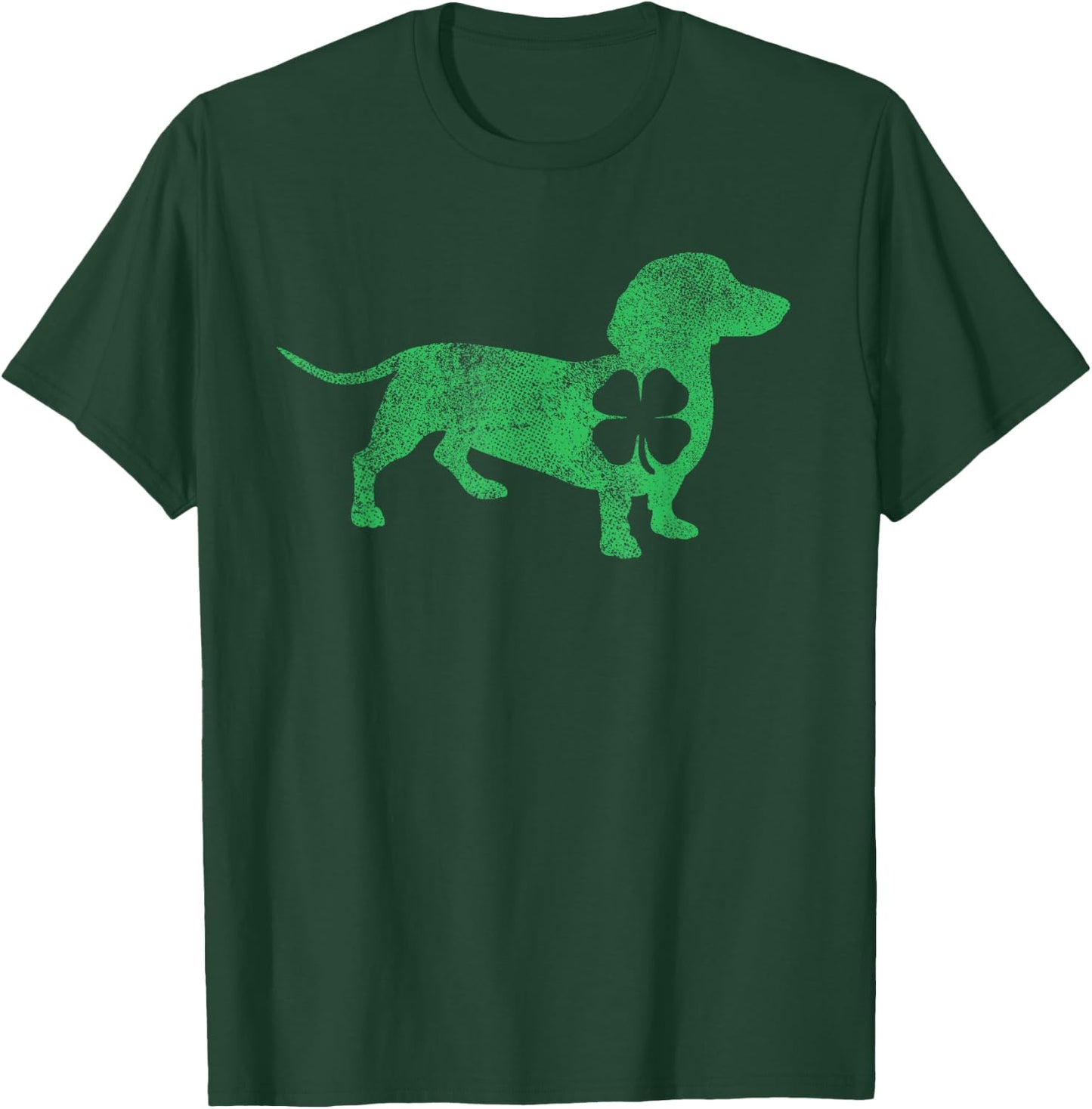 Dachshund Dog Shamrock St. Patrick's Day Saint Paddy's Irish Men Women Kids T-Shirt - T-Shirt | Forest