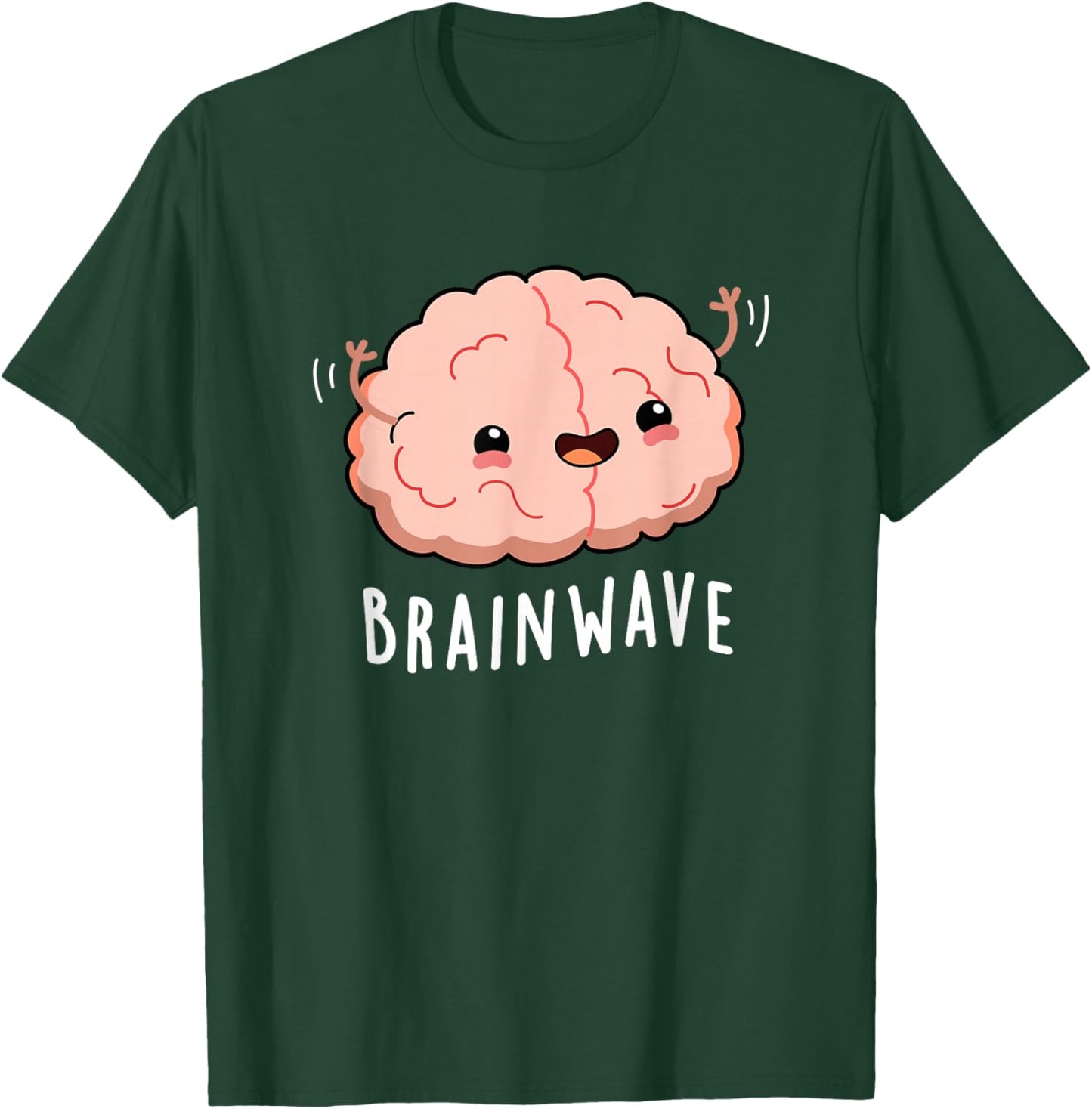 Brain Wave Funny Anatomy Pun T-Shirt - T-Shirt | Forest