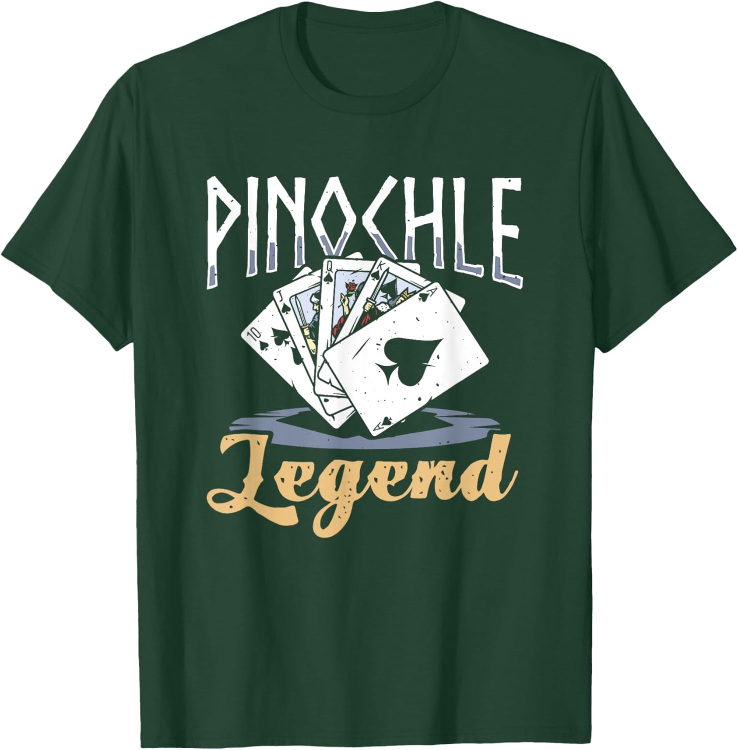 Pinochle Legend - Funny Pinochle Card Game Pinochle T-Shirt - T-Shirt | Forest