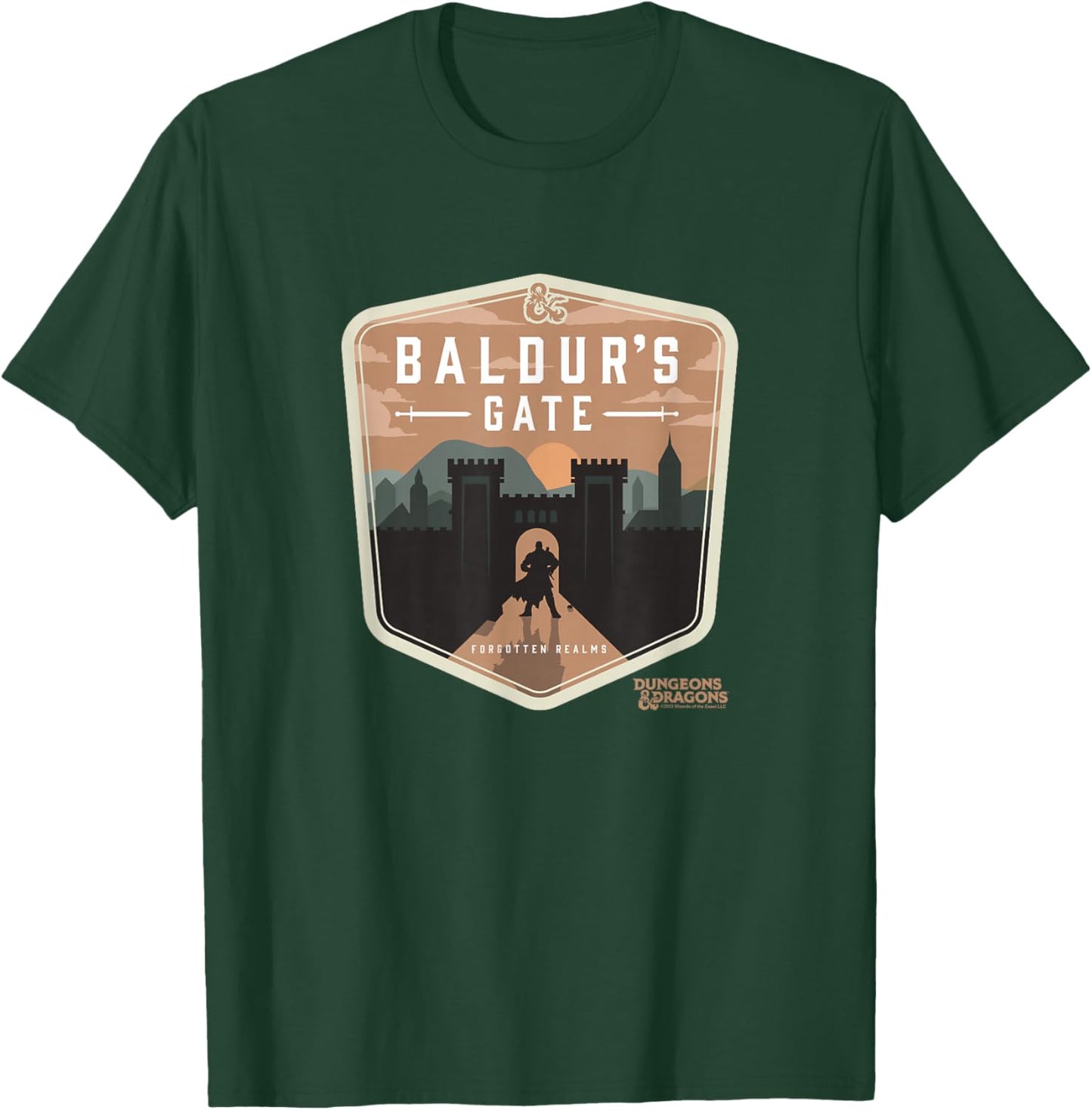 Dungeons & Dragons Baldur's Gate Forgotten Realms Logo T-Shirt - T-Shirt | Forest