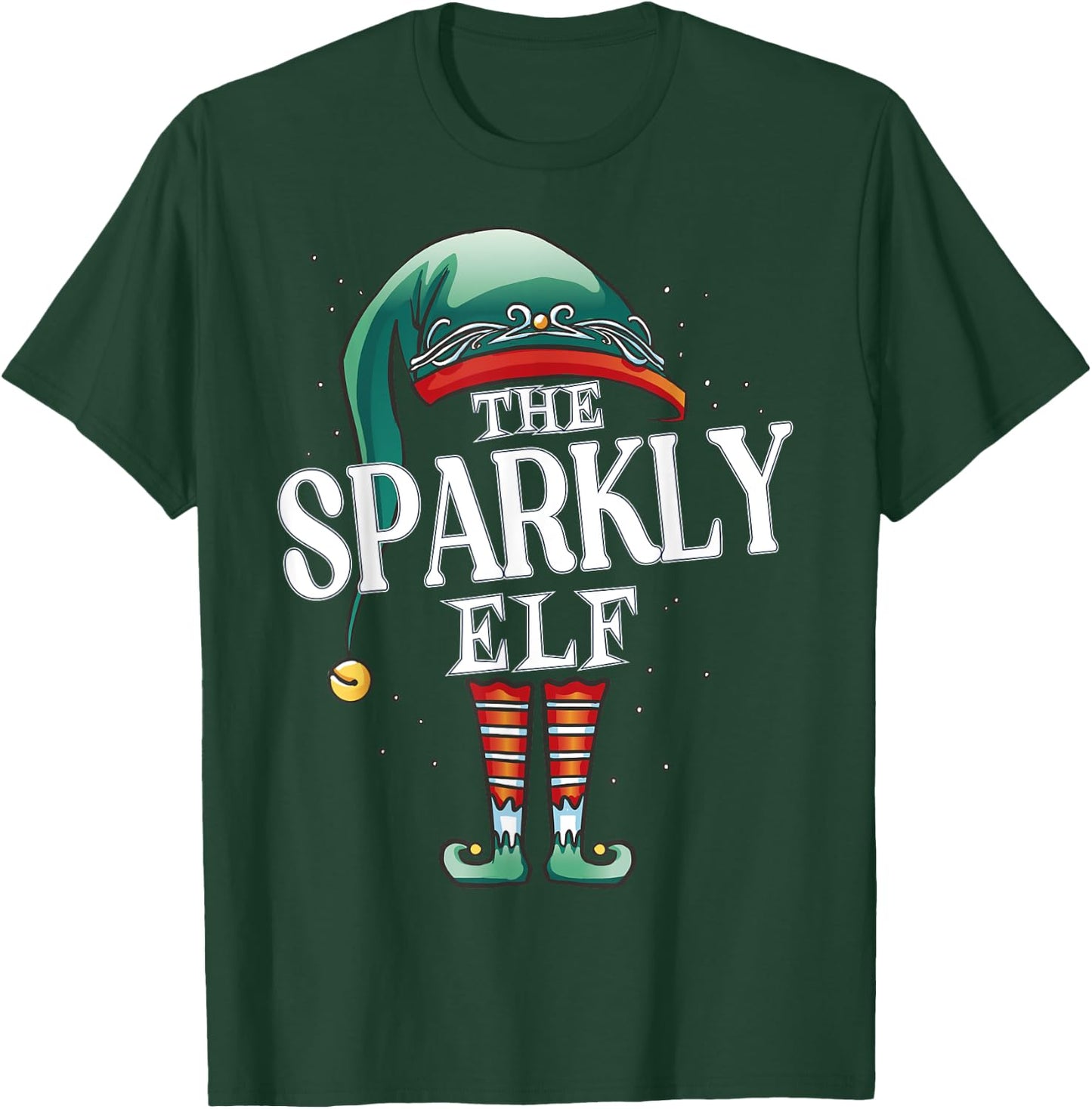 Sparkly Elf Christmas Group Xmas Pajama Party T-Shirt - T-Shirt | Forest