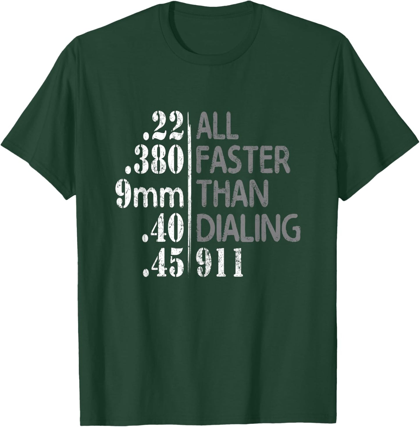 Shooter Cannon Rifle Bullet All faster than dialing 911 T-Shirt - T-Shirt | Forest