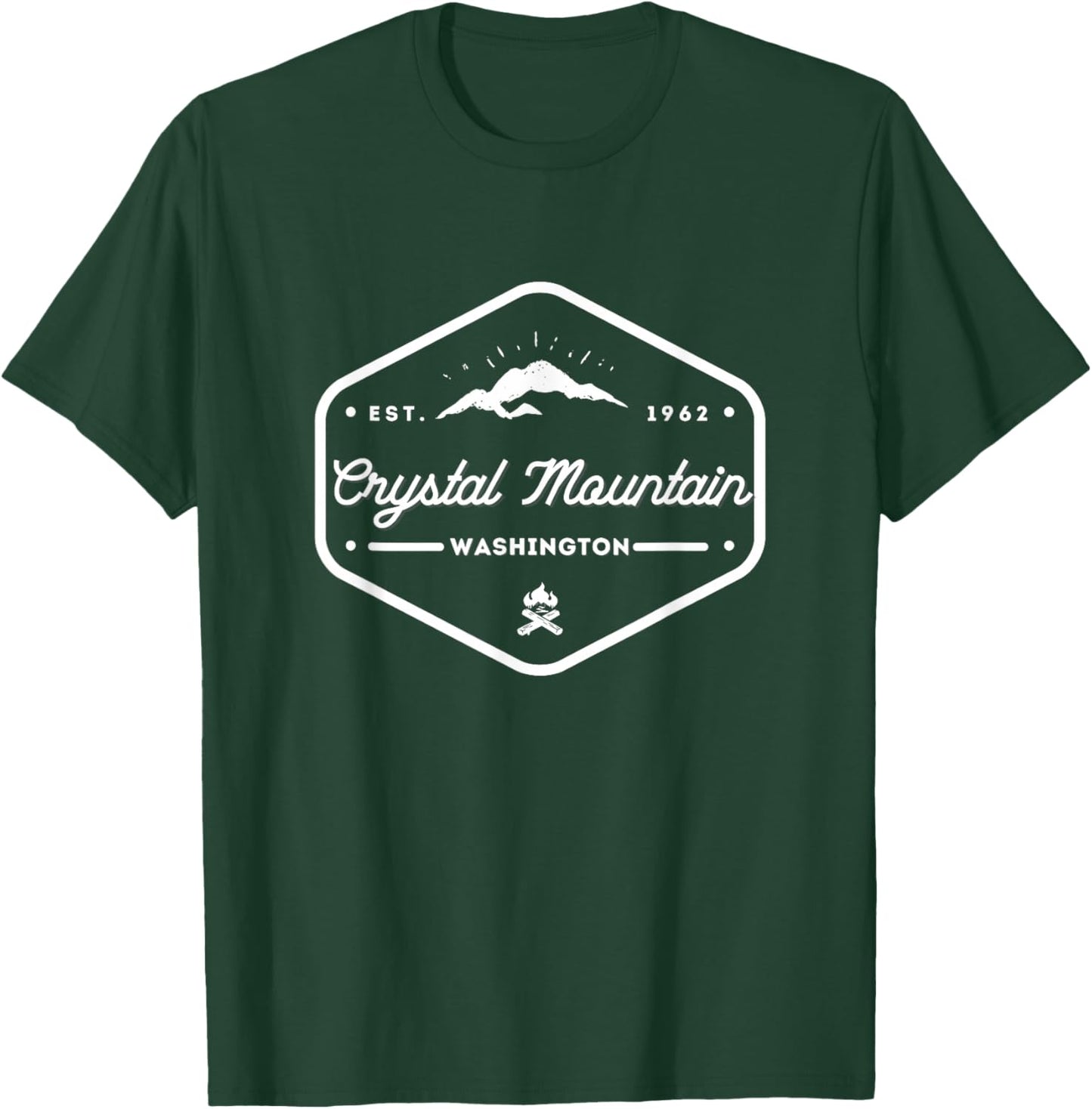 Crystal Mountain Washington Ski Resort Mountains T-Shirt - T-Shirt | Forest
