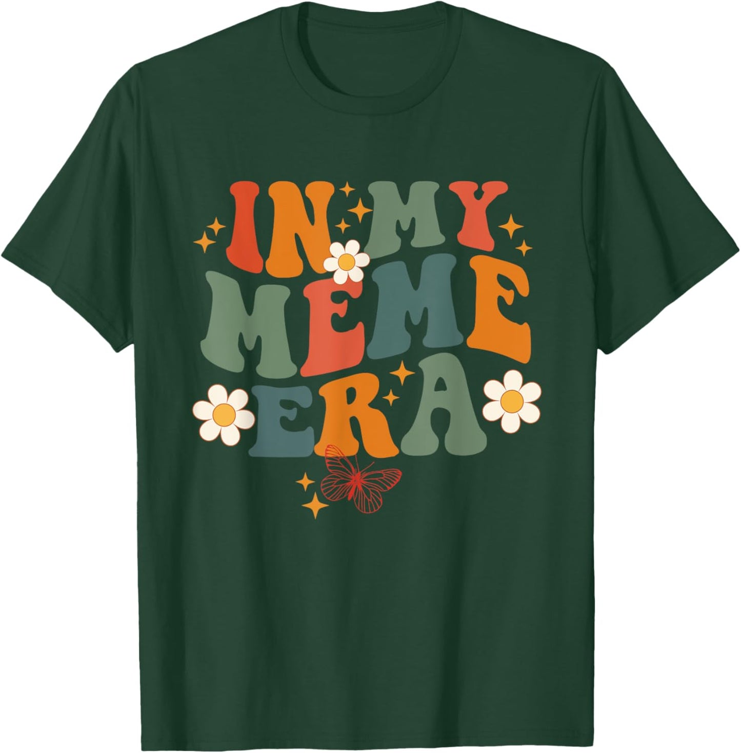 In My Meme Era Retro Groovy Family For Grandma Mother's Day T-Shirt - T-Shirt | Forest