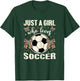 Just A Girl Who Loves Soccer Cheetah Print Kids Girls Soccer T-Shirt - T-Shirt | Forest