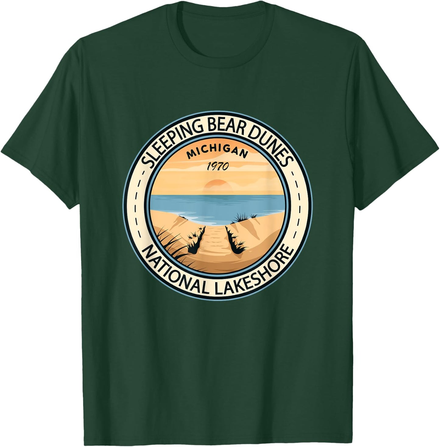 Sleeping Bear Dunes National Lakeshore Michigan Vintage T-Shirt - T-Shirt | Forest
