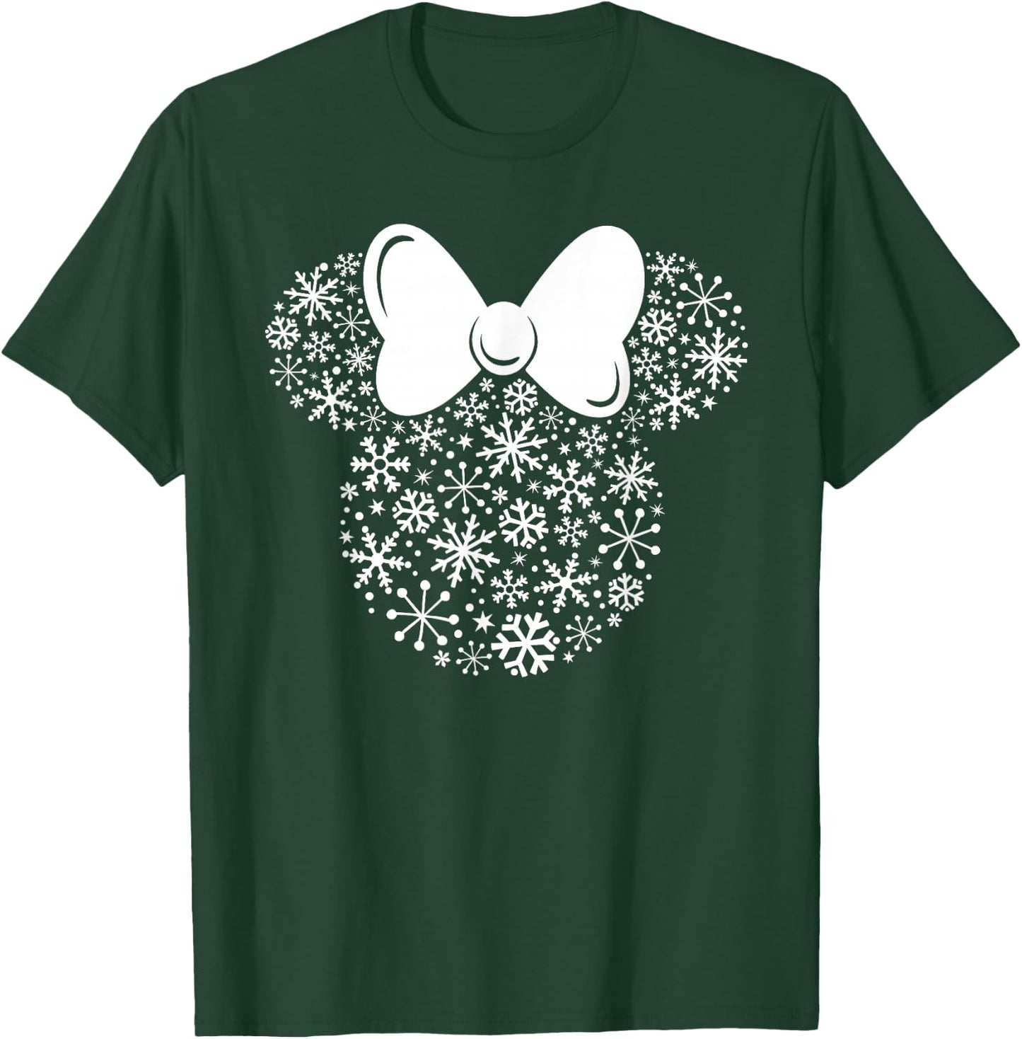 Disney Minnie Mouse Icon Winter Holiday Christmas Snowflakes T-Shirt - T-Shirt | Forest