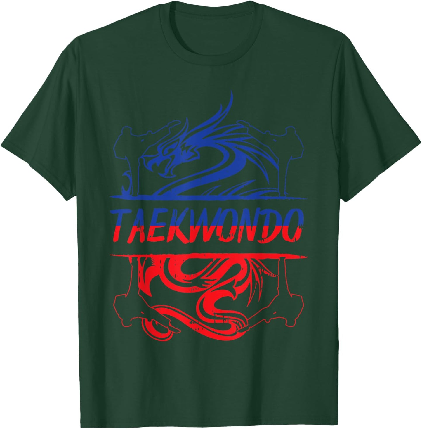 Taekwondo Dragon Cool Korean Martial Arts Men Women Gift T-Shirt - T-Shirt | Forest
