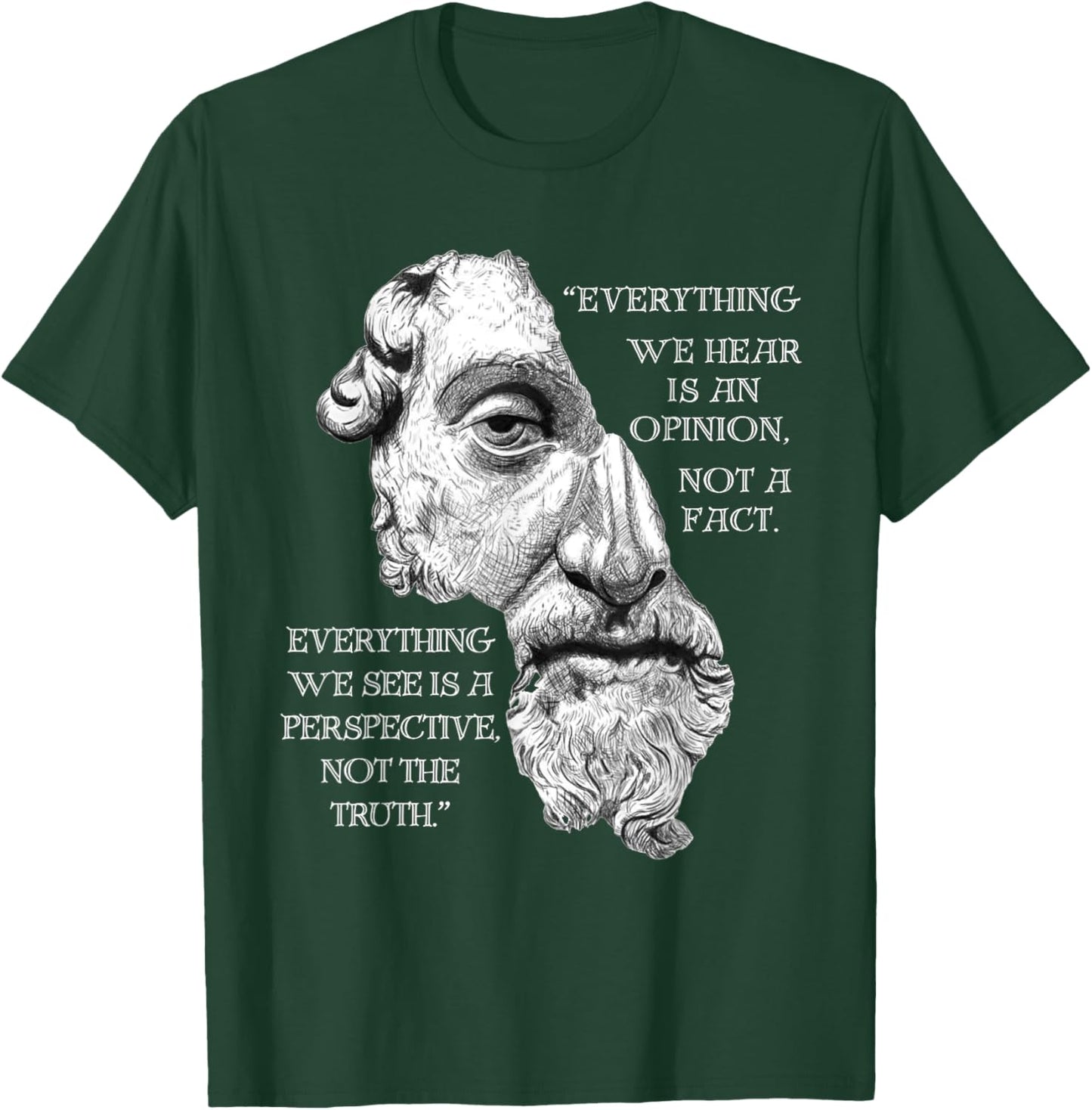 Marcus Aurelius Stoic Philosophy Roman Philosopher's Quote T-Shirt - T-Shirt | Forest