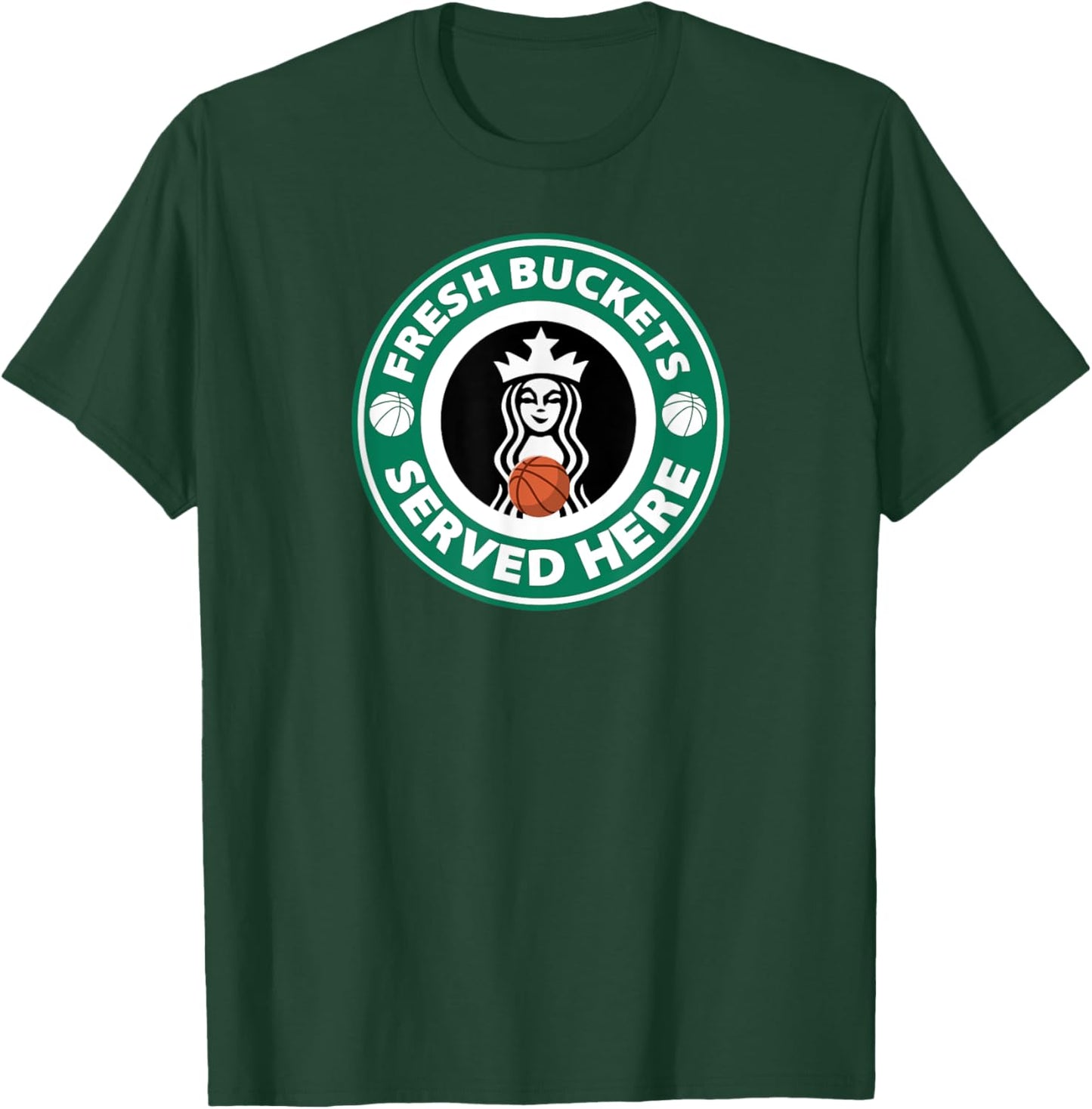 Girls Basketball Funny Logo Serving Buckets cool Teen T-Shirt - T-Shirt | Forest
