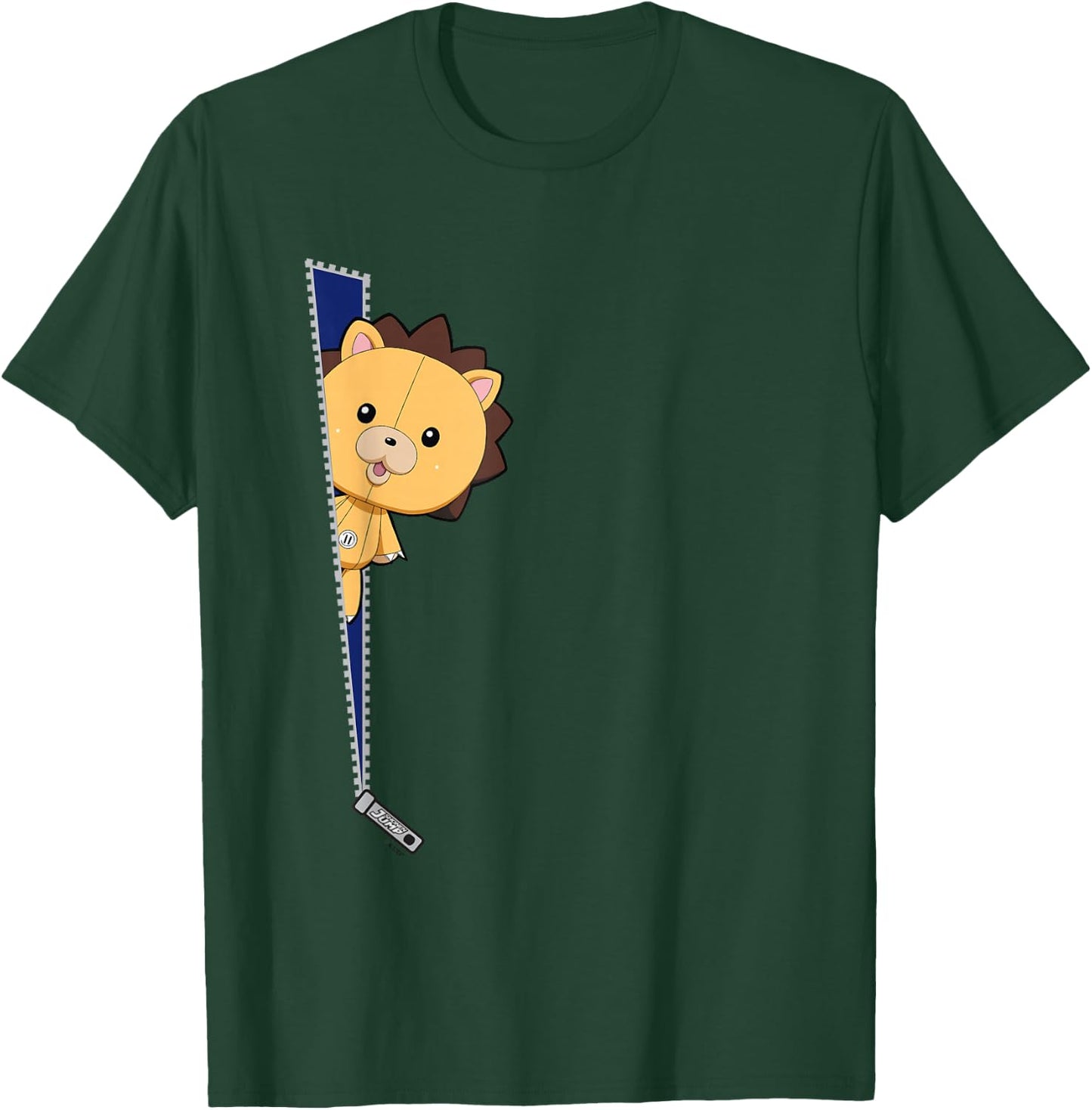 Bleach Kon Stuffed Icon with Zipper Anime T-Shirt - T-Shirt | Forest