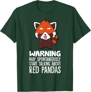 Warning May Spontaneously Talk About Red Pandas T-Shirt - T-Shirt | Forest