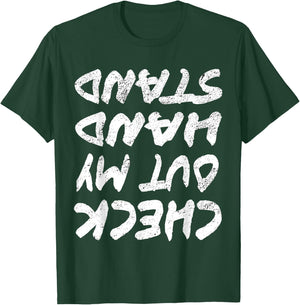 Check Out My Hand Stand Cute Novelty Gymnast Cheer T Shirt T-Shirt - T-Shirt | Forest