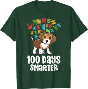 100 Days of School Shirt For Girls Kids Smarter Beagle T-Shirt - T-Shirt | Forest
