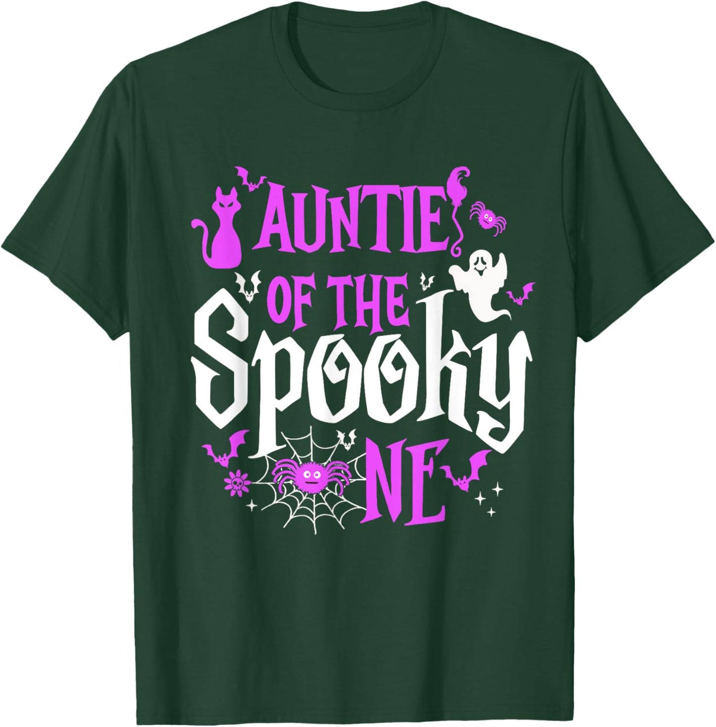 Auntie Of The Spooky One Auntie Halloween 1st Birthday Boys T-Shirt - T-Shirt | Forest
