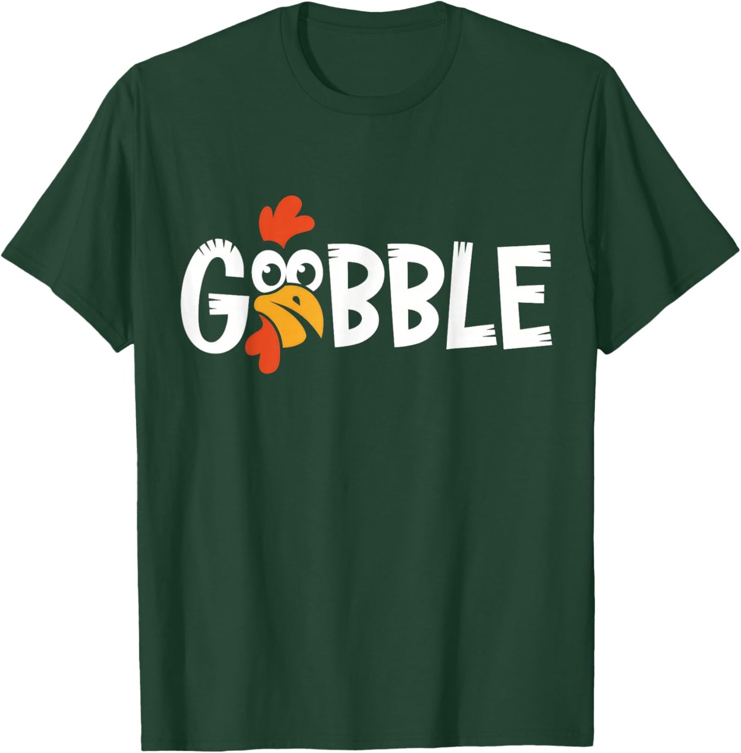 Cute Gobble Gobble Turkey Pilgrim Little Boys Thanksgiving T-Shirt - T-Shirt | Forest