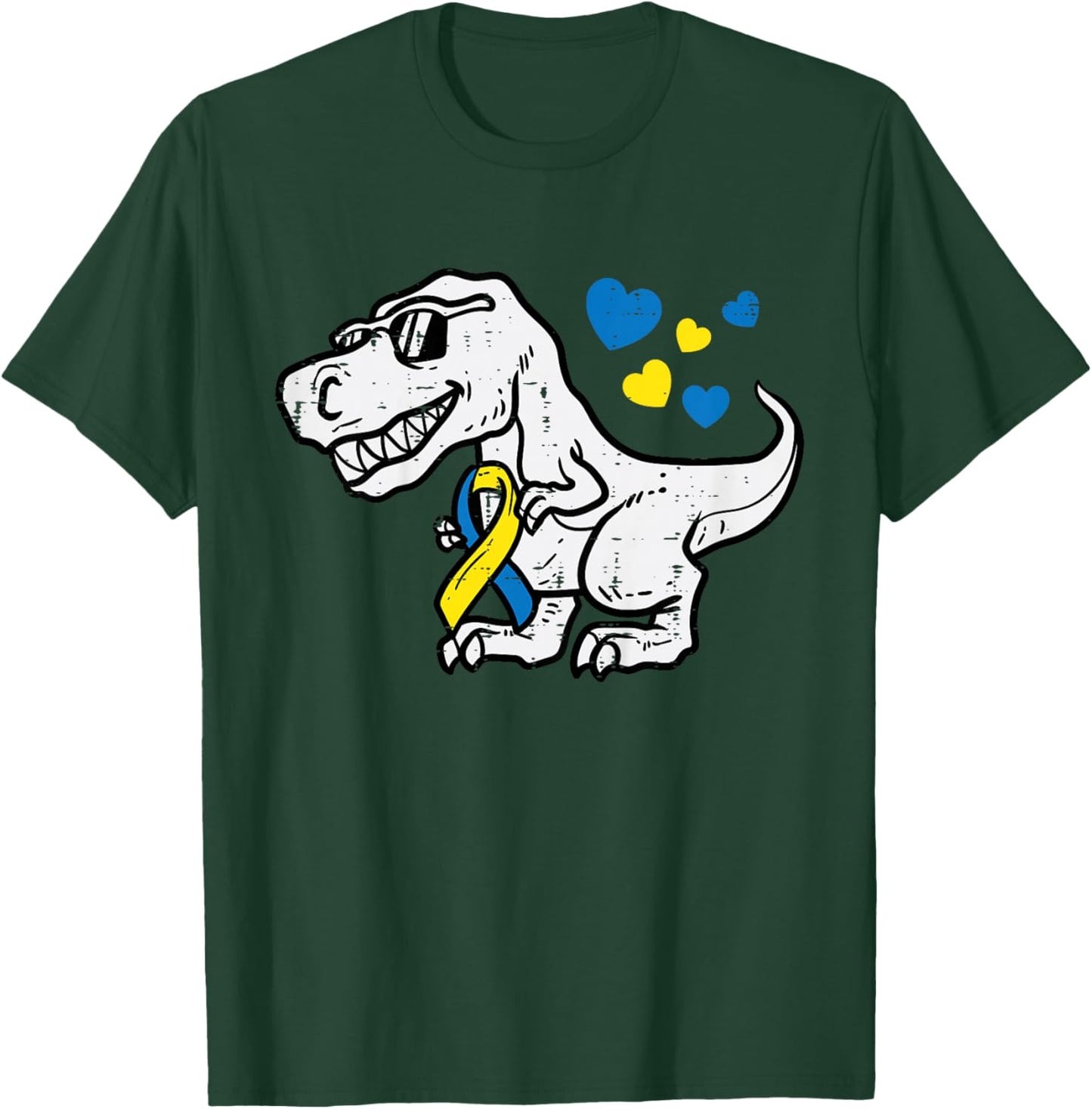 Down Syndrome Awareness Dino Trisomy 21 Trex Toddler Boy Kid T-Shirt - T-Shirt | Forest