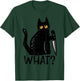 Black Cat What Knife Funny Murderous Halloween Pet Men Women T-Shirt - T-Shirt | Forest