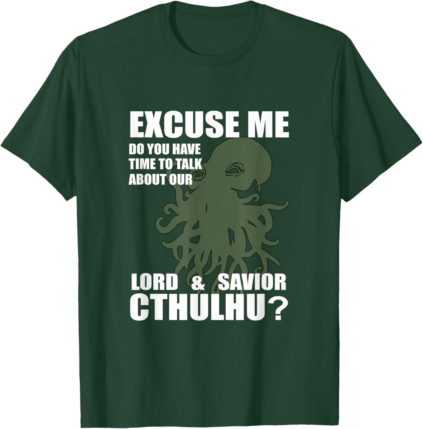 Cthulhu the Lord & Savior Funny Religion Parody Jehova T-Shirt - T-Shirt | Forest