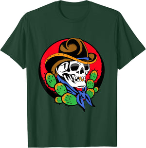 Cowboy Skull Western Traditional Tattoo Artist Tattooist Alt T-Shirt - T-Shirt | Forest