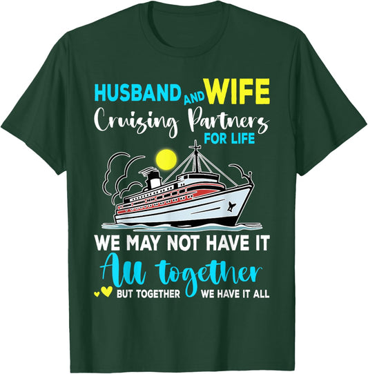Husband Wife Cruising Anniversary Trip 2024 Honeymoon Love T-Shirt - T-Shirt | Forest