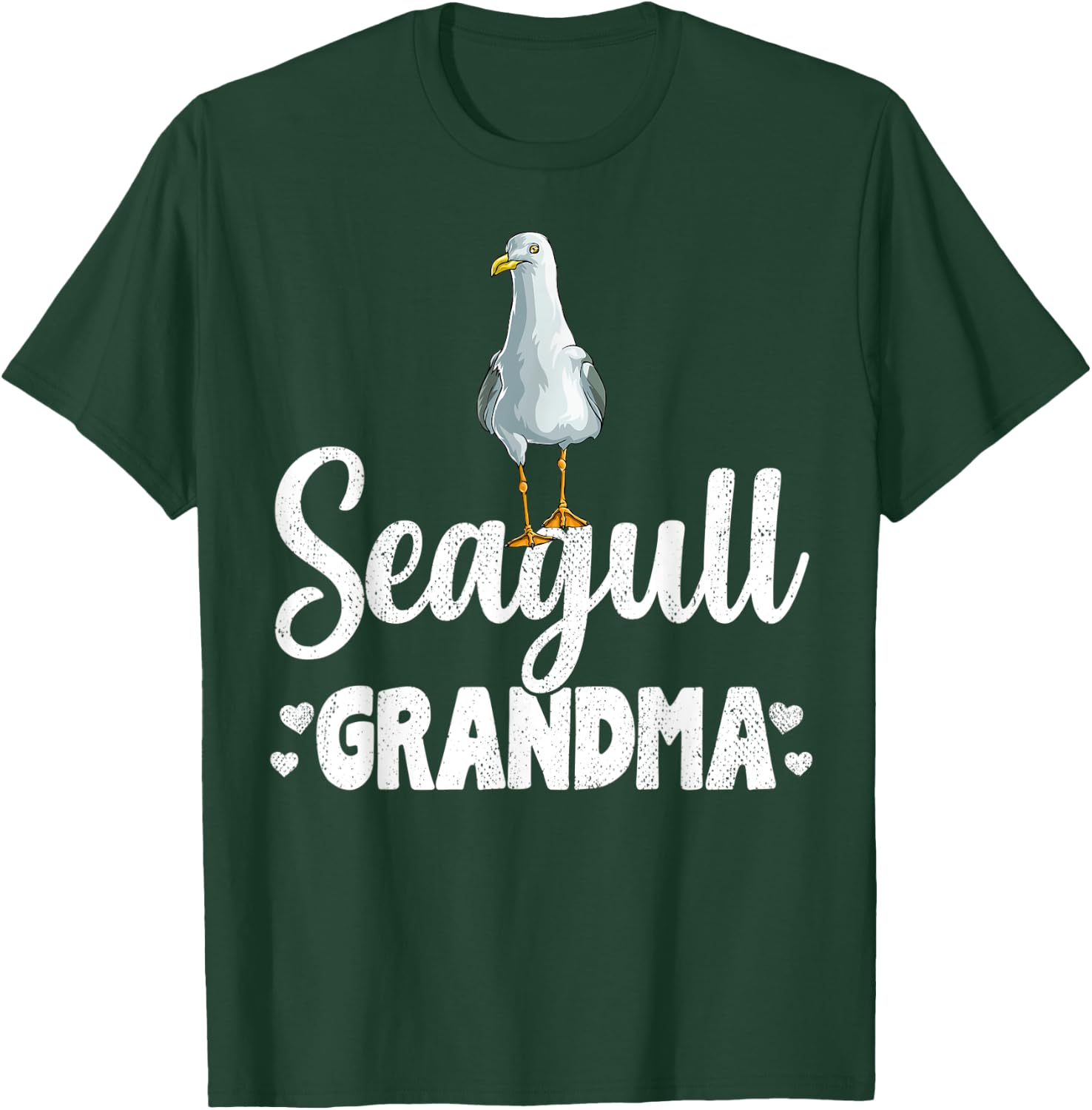 Seagull Grandma Beach Ocean gift Seagulls Men Women Kids T-Shirt - T-Shirt | Forest