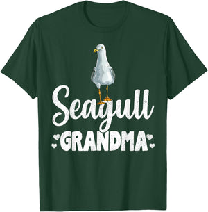 Seagull Grandma Beach Ocean gift Seagulls Men Women Kids T-Shirt - T-Shirt | Forest