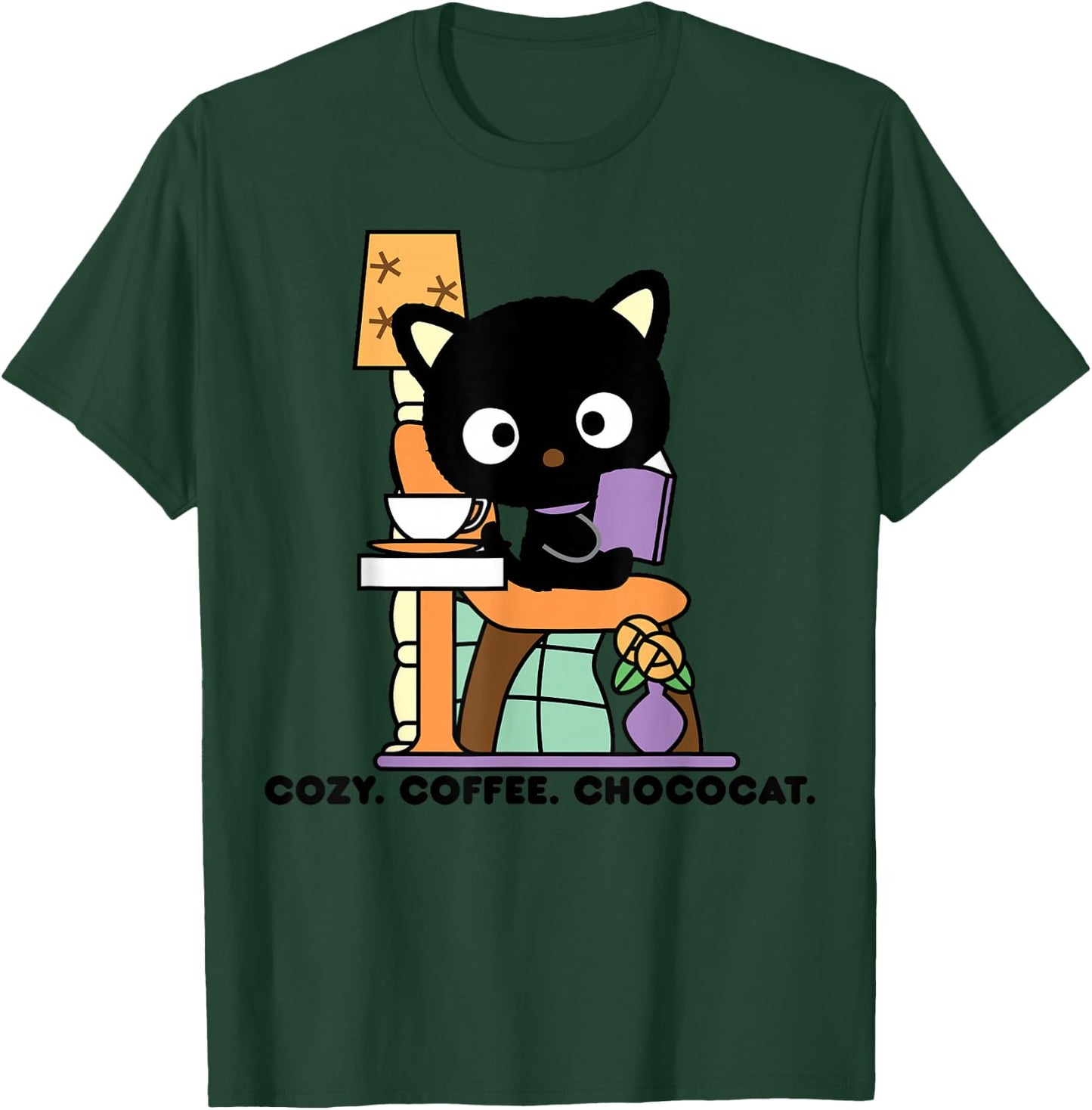 Chococat Cozy Coffee Cafe T-Shirt - T-Shirt | Forest