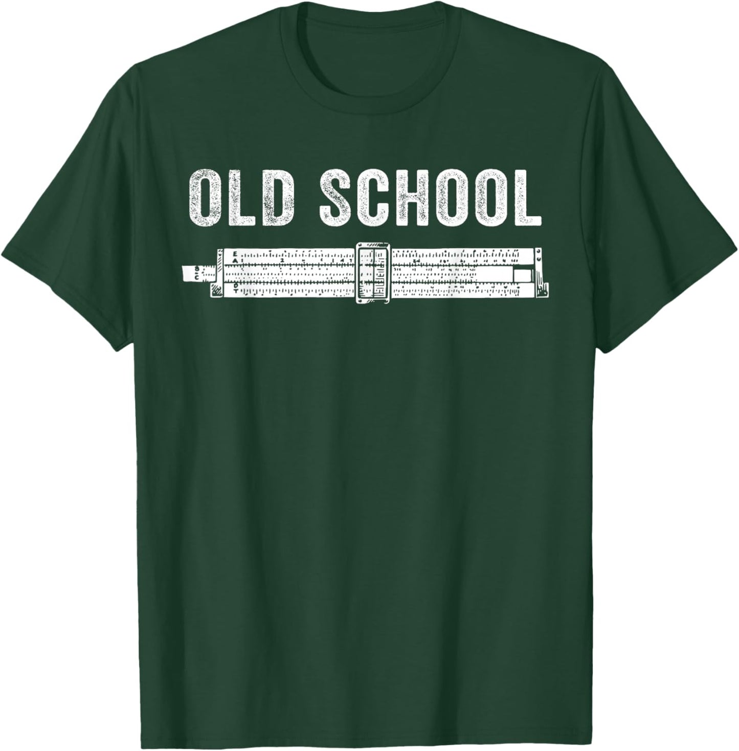 Old School Slide Rule Mechanical Analog Calculator T-Shirt - T-Shirt | Forest