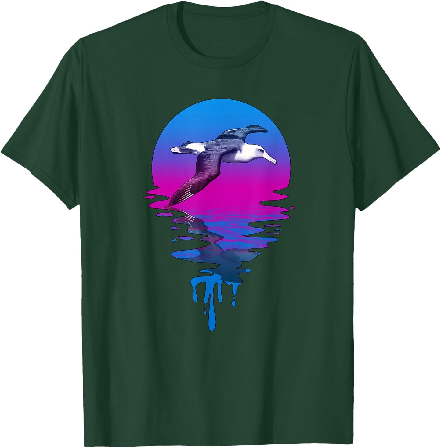 Vintage Retro Sunset Albatross T-Shirt - T-Shirt | Forest