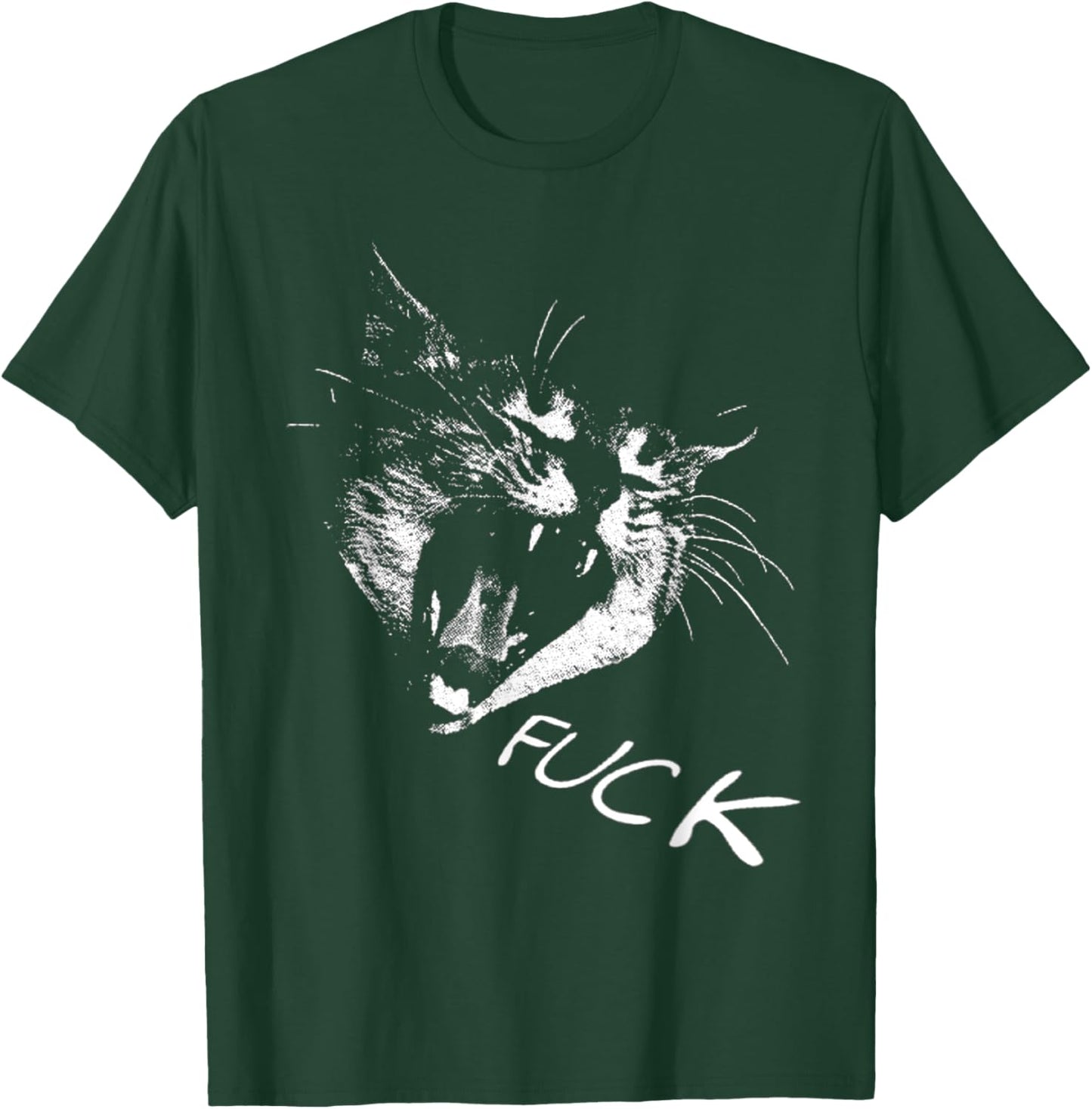 Angry - Screaming Cat - Fuck Yelling Art Women T-Shirt - T-Shirt | Forest