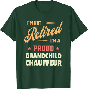 Grandma Grandpa Vintage Pensioner Grandson Chauffeur T-Shirt - T-Shirt | Forest