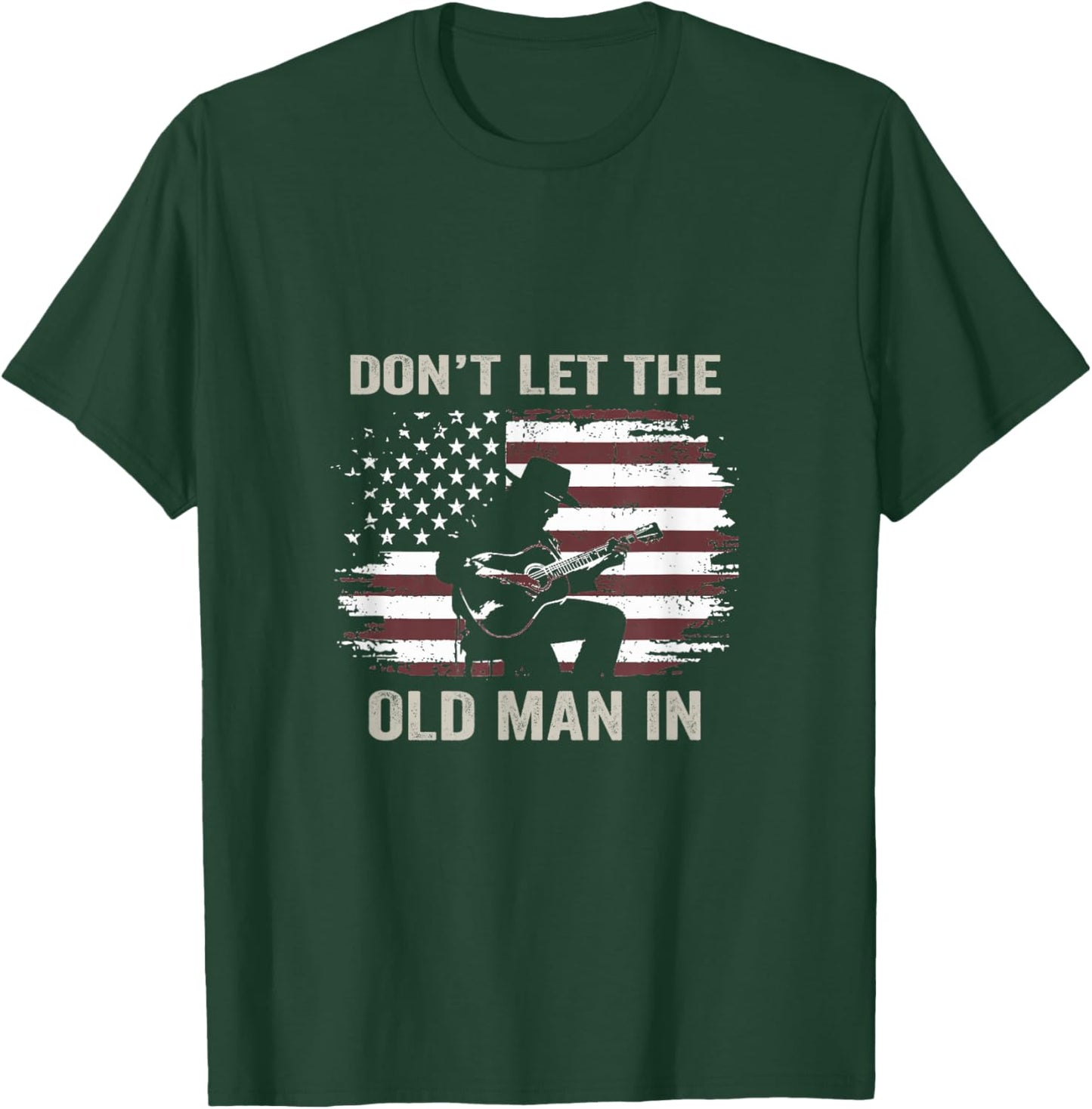 Don't let The Old Man in Vintage American Flag T-Shirt - T-Shirt | Forest